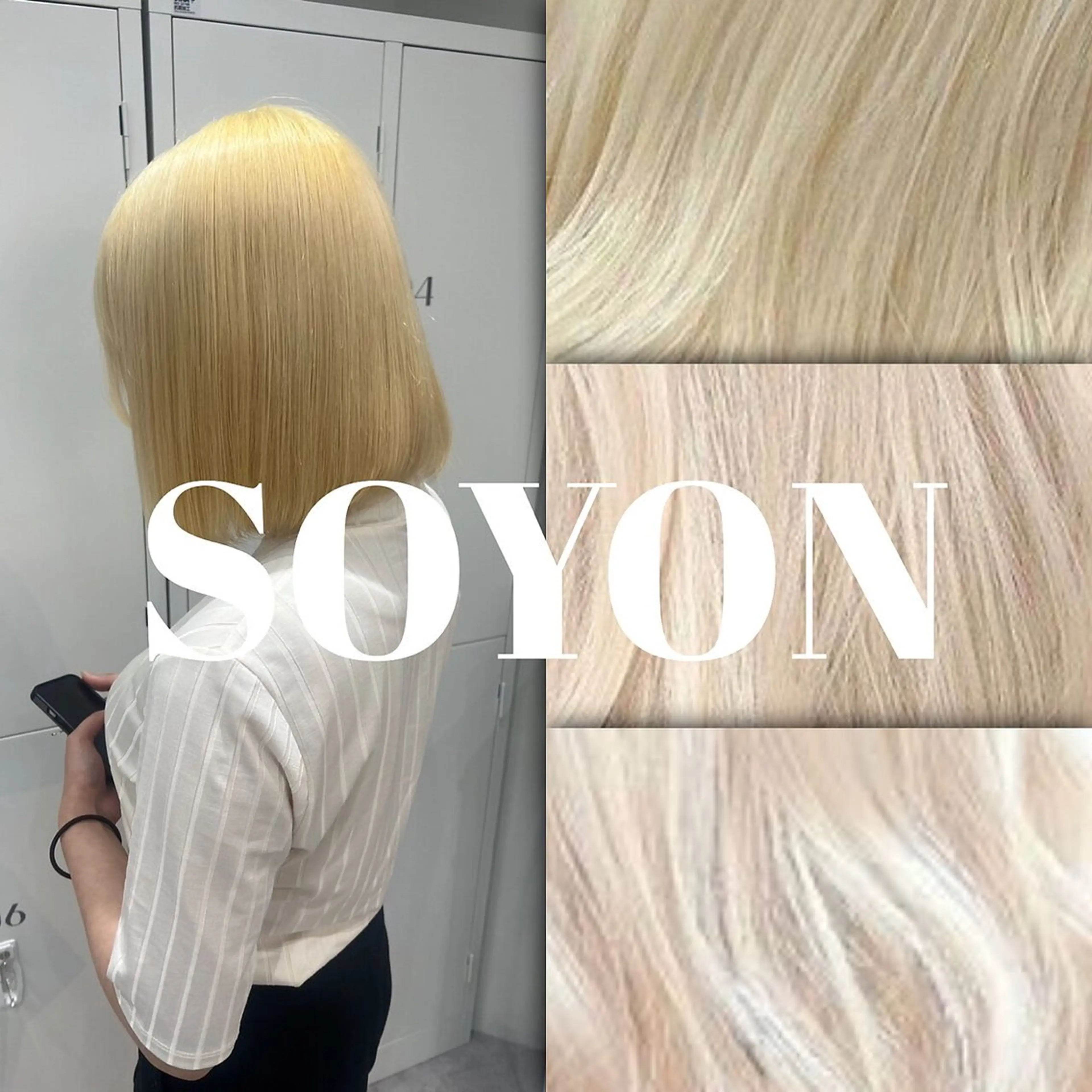 カラー ブロンド soyon 心斎橋店のヘアスタイル
