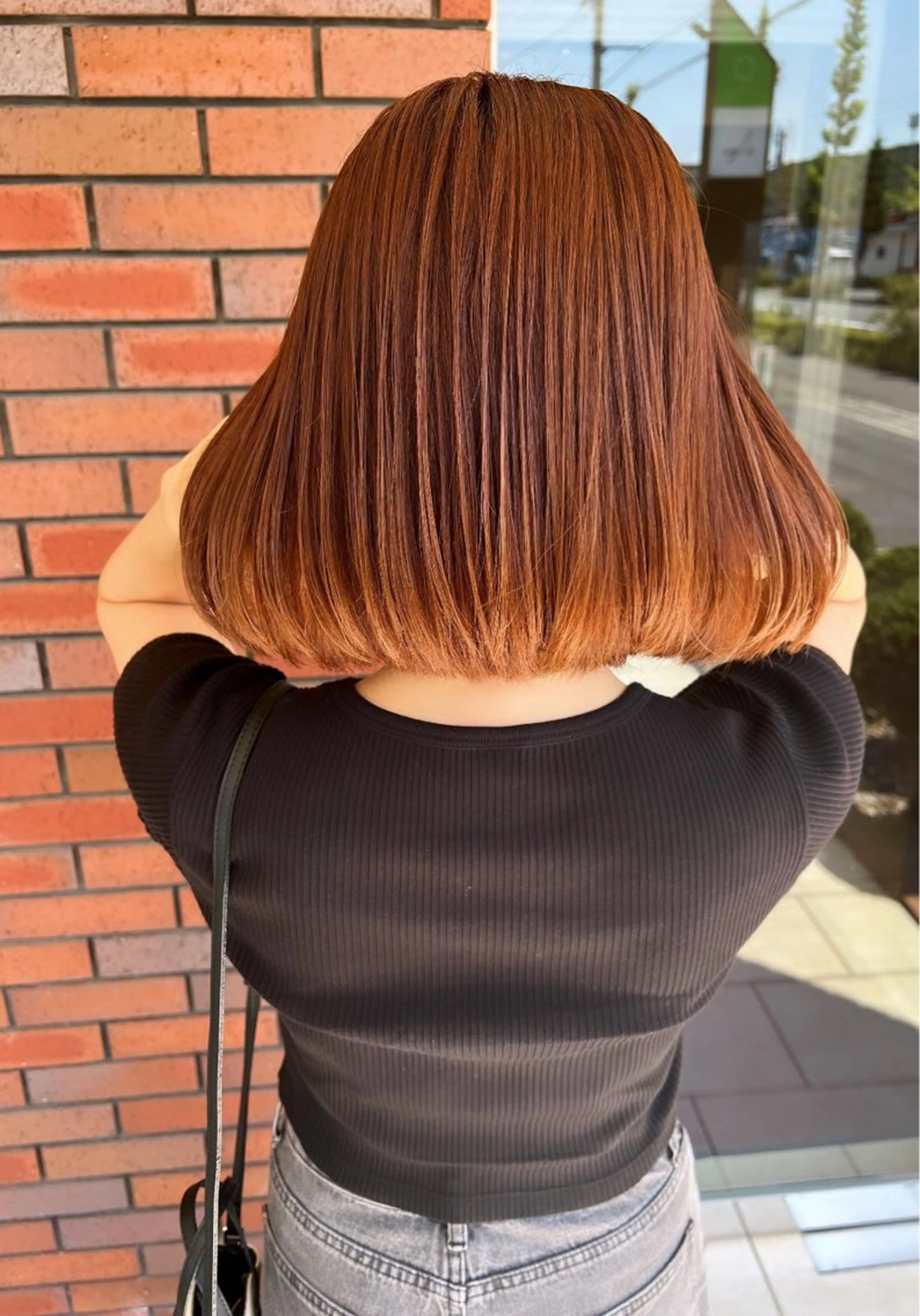 カラー ブリーチ ブリーチなしカラー オレンジ manami ♡のヘアスタイル