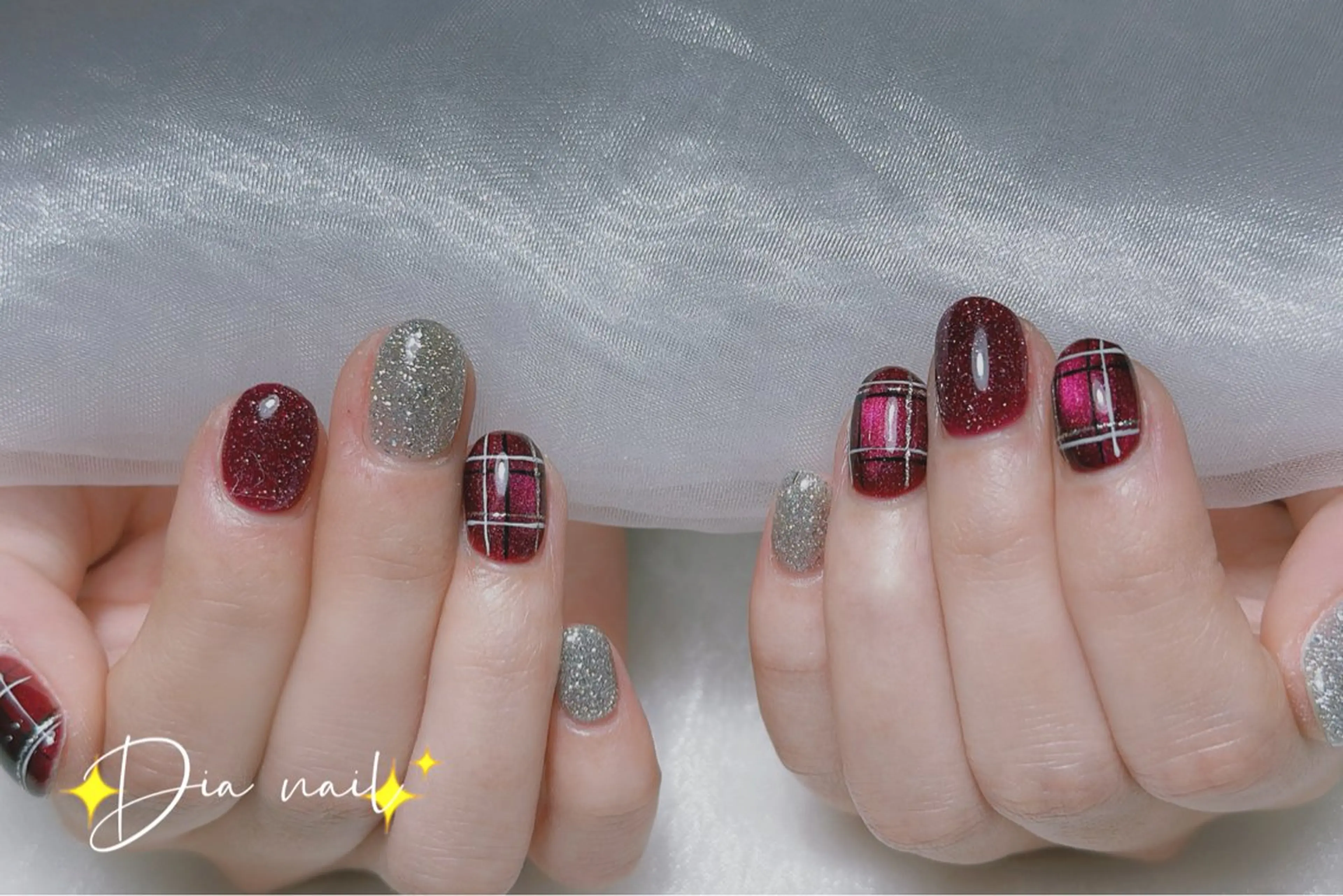 ネイル チークネイル ジェルネイル グラデーション マグネットネイル ニュアンスネイル Di'a nail ネイルサロンのネイルデザイン