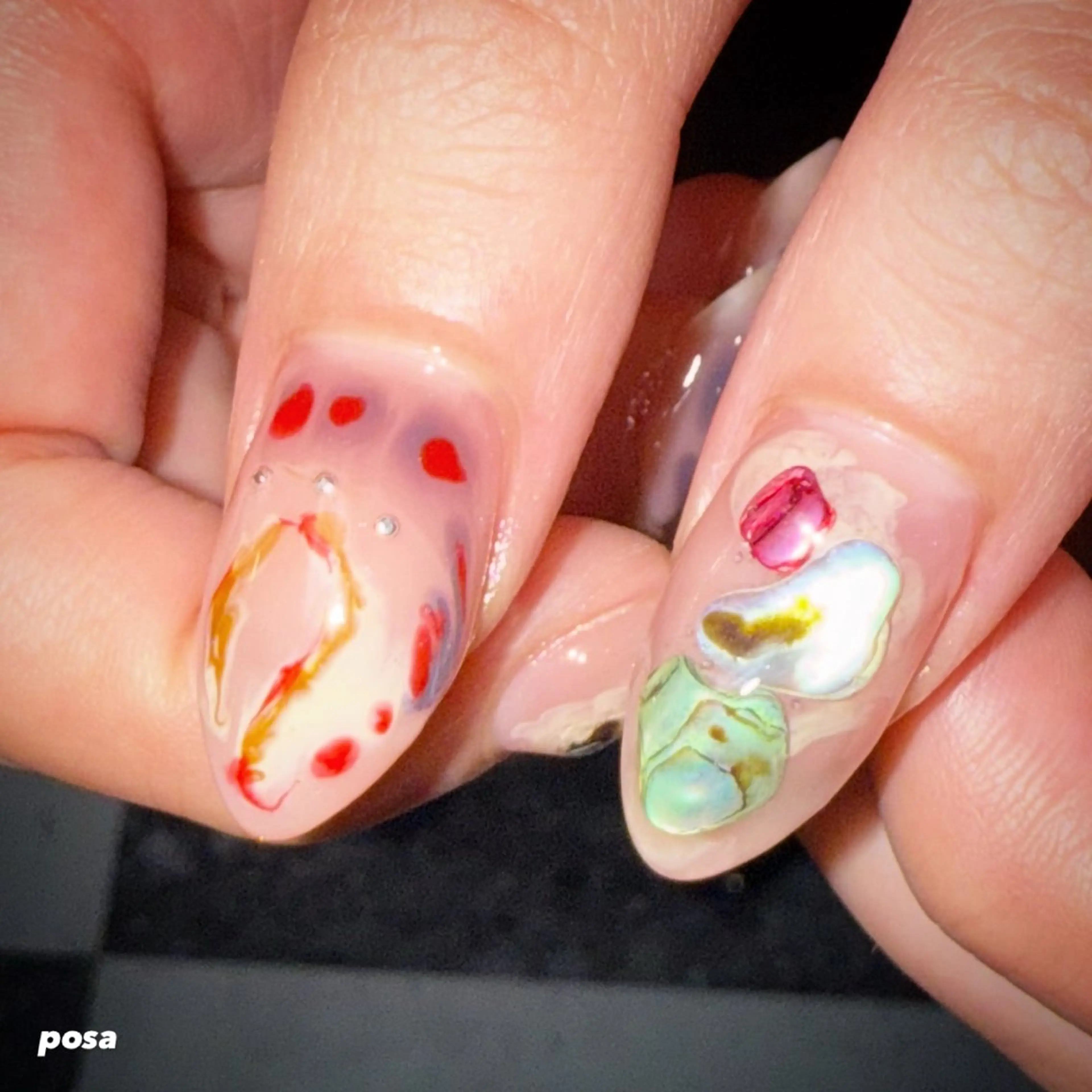 ネイル ニュアンスネイル シンプルネイル ハンドネイル posa nail モエミのネイルデザイン