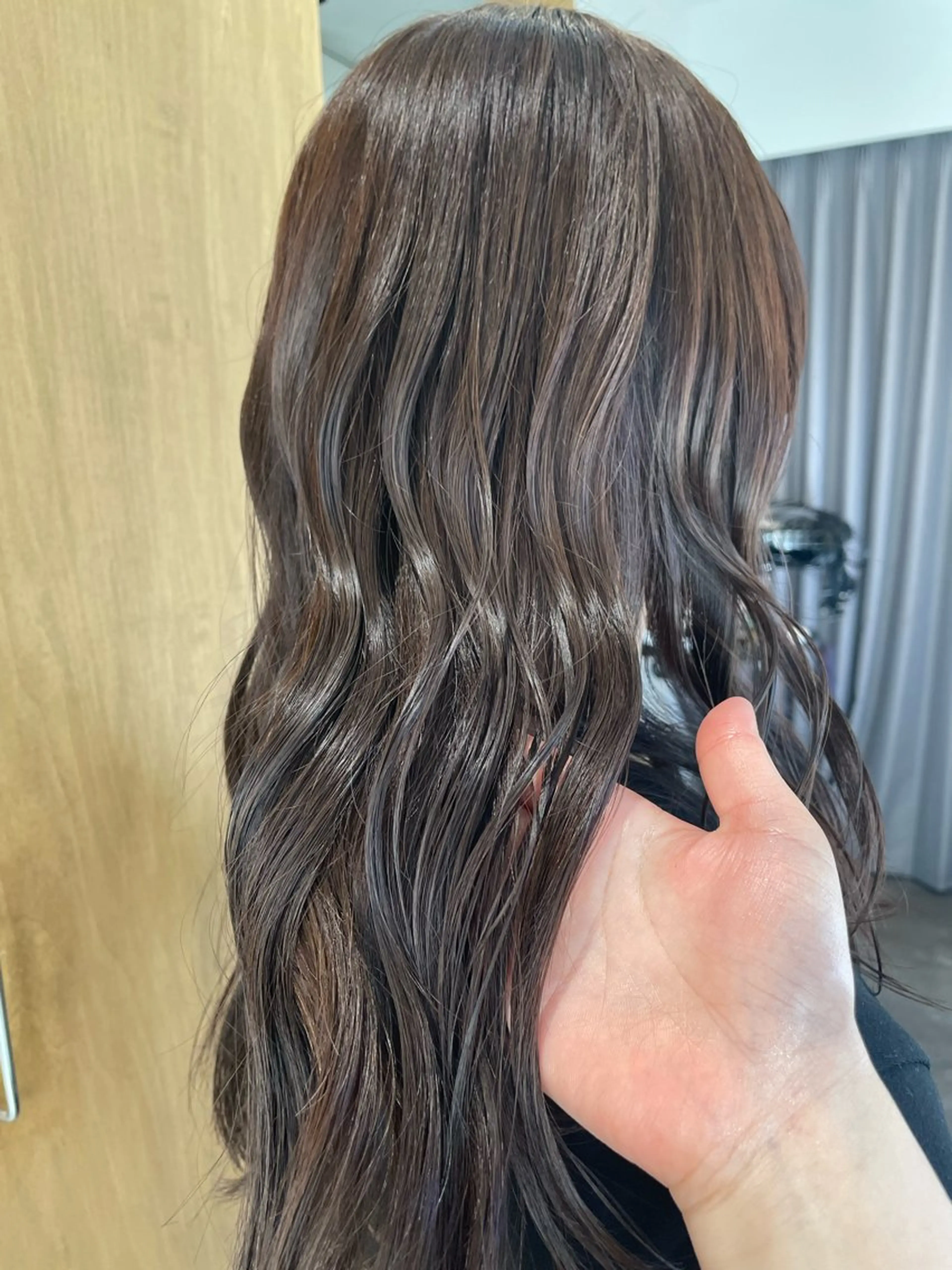 ロング カラー ベージュカラー くびれミディアム/似 合わせ/鎌倉/edAのヘアスタイル