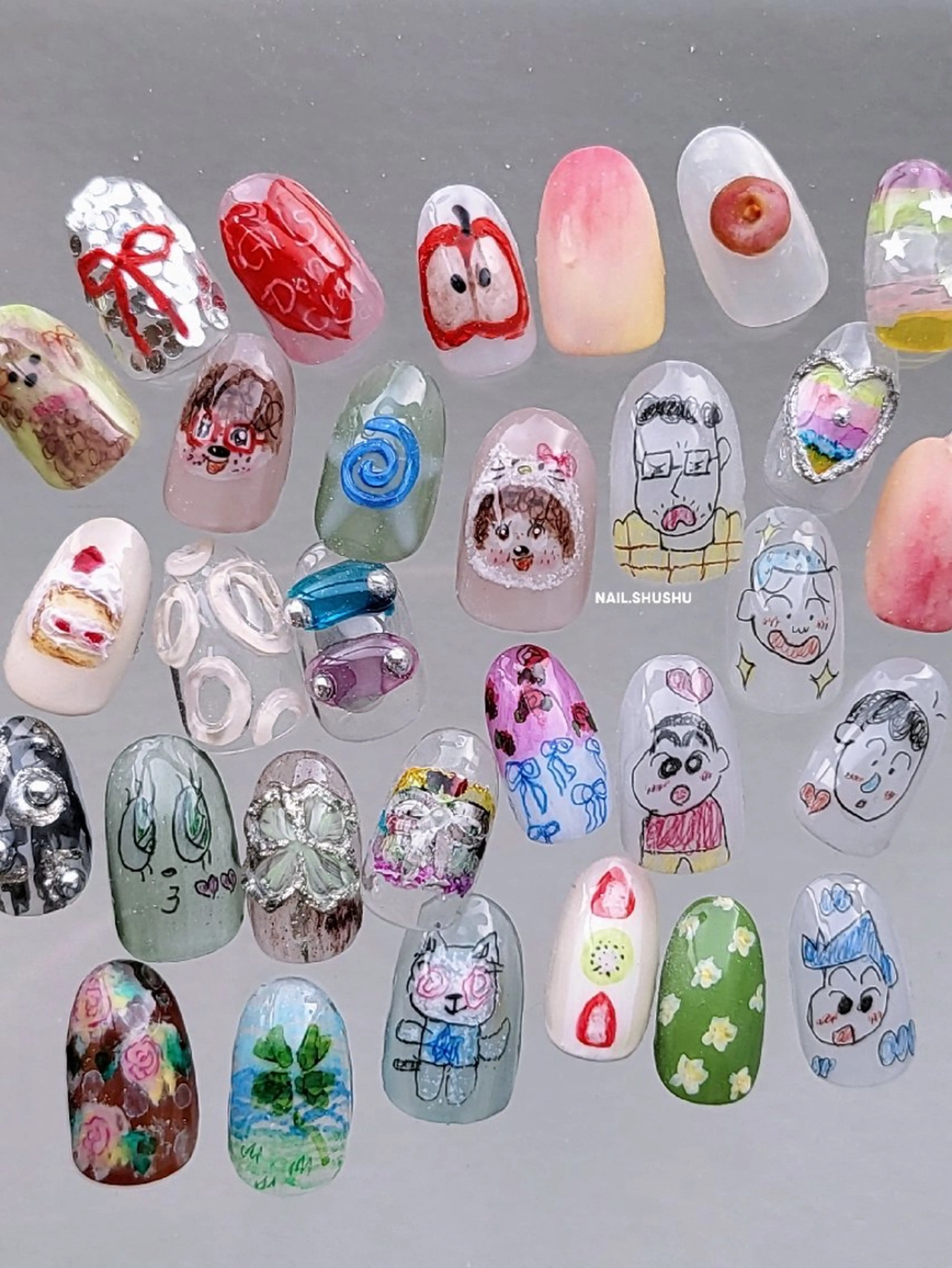 ネイル ハンドネイル 3dパーツ/流行り 👧shushu❤️のネイルデザイン