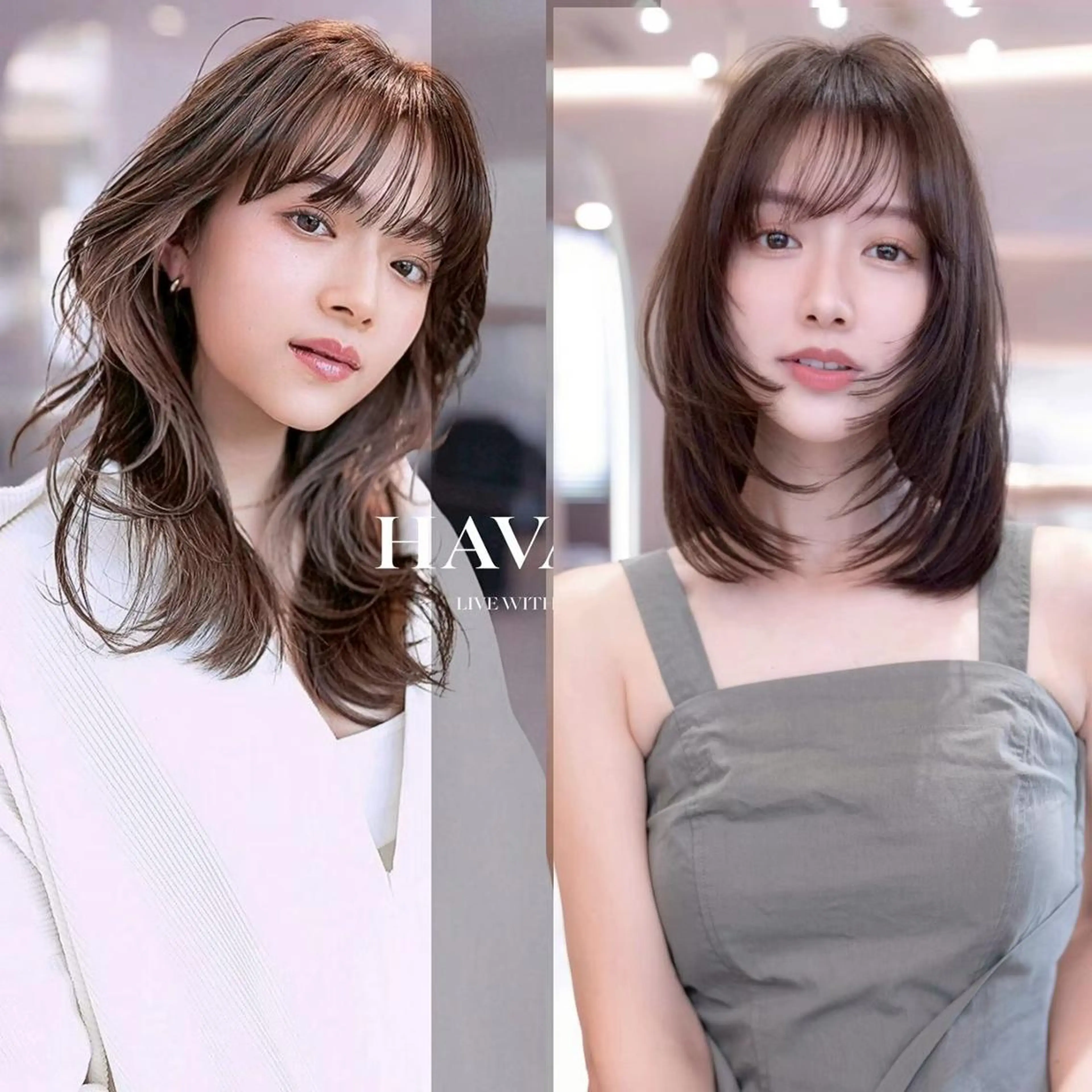 ミディアム カラー カット ヘアカラー トリートメント HAVANA 渋谷のヘアスタイル