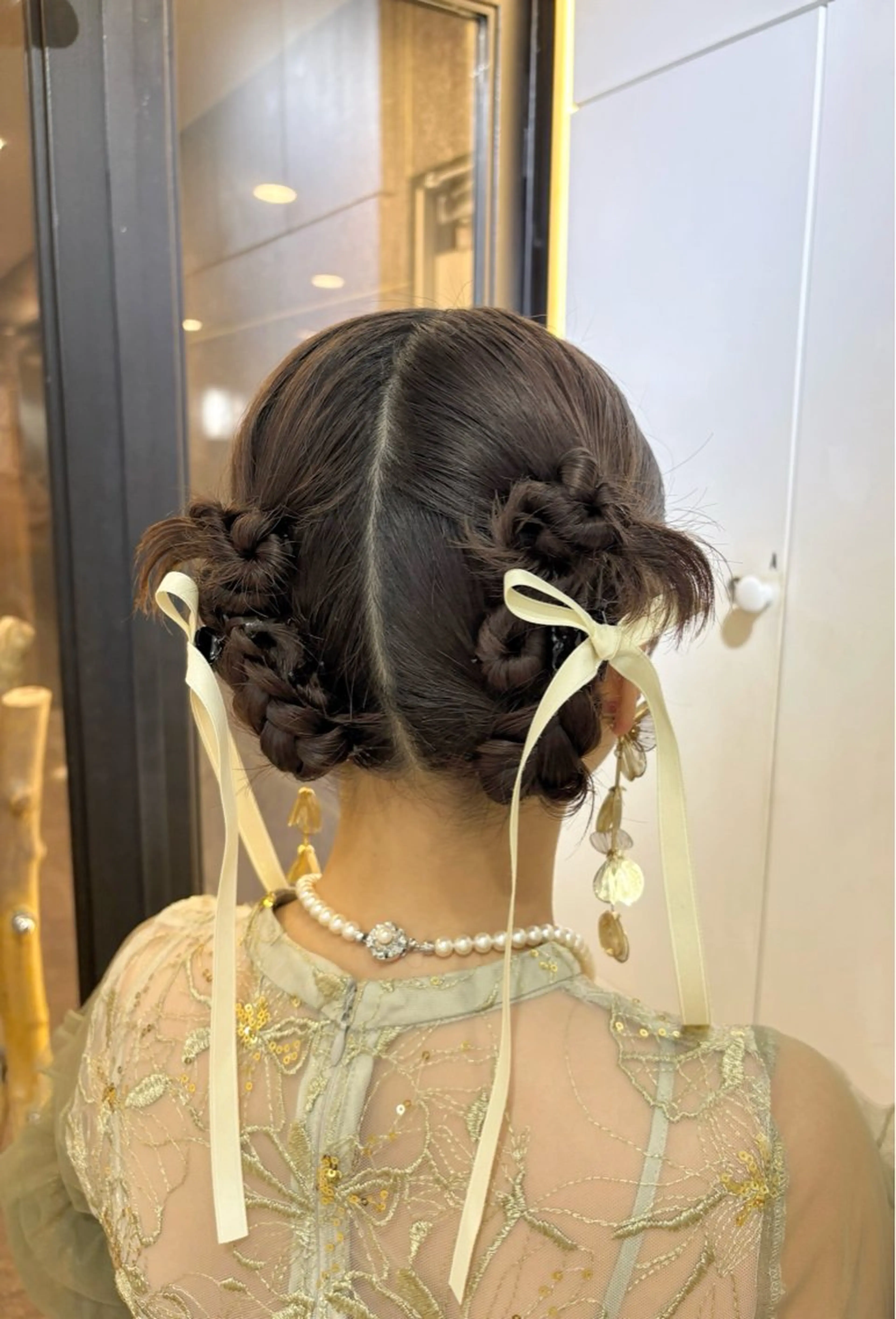 ミディアム ヘアアレンジ ヘアセット 梅田/透明感カラー 🤍narumiのヘアスタイル