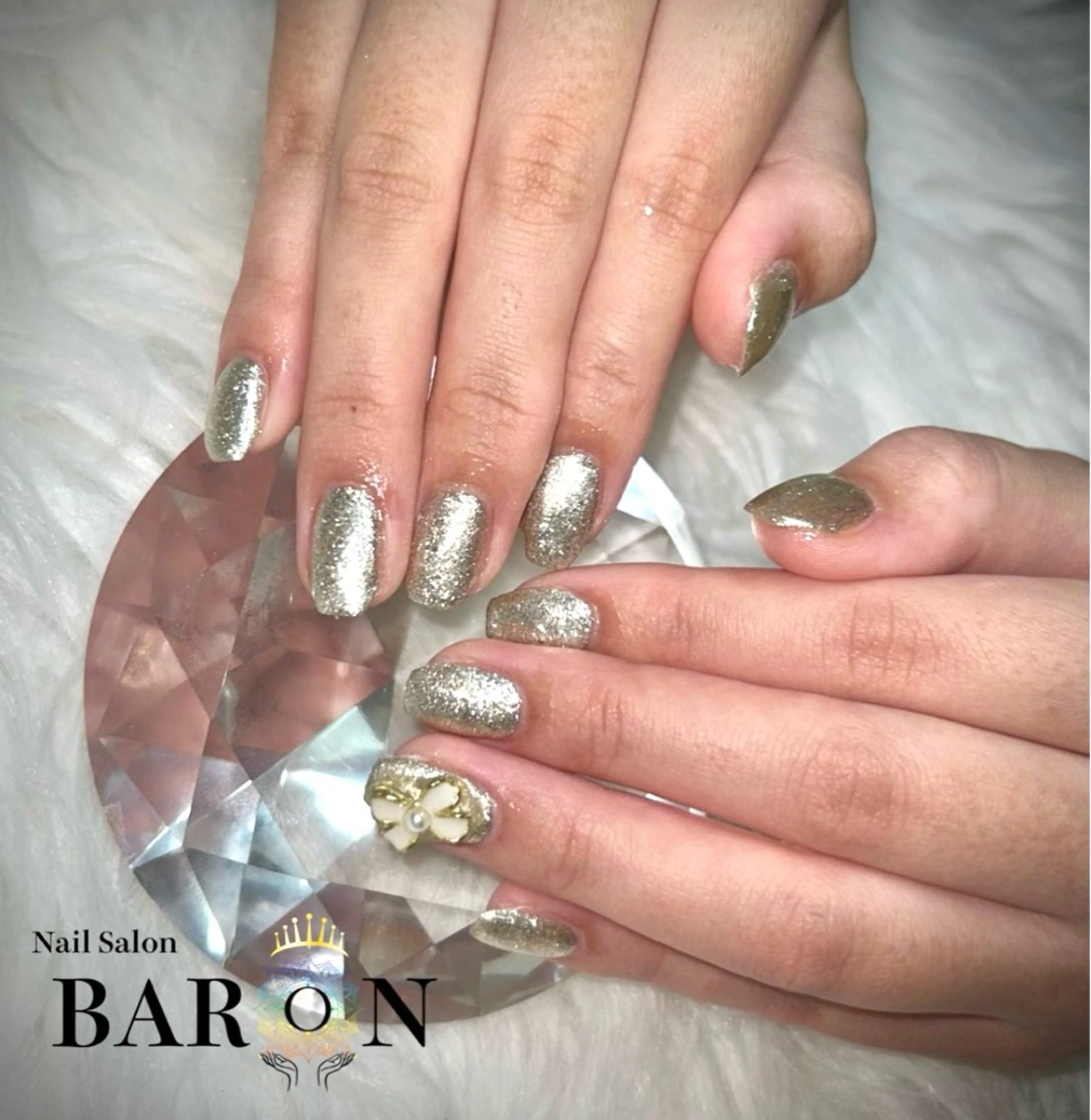 ネイル ラメ(グリッター) ワンカラーネイル BARON AIMIのネイルデザイン