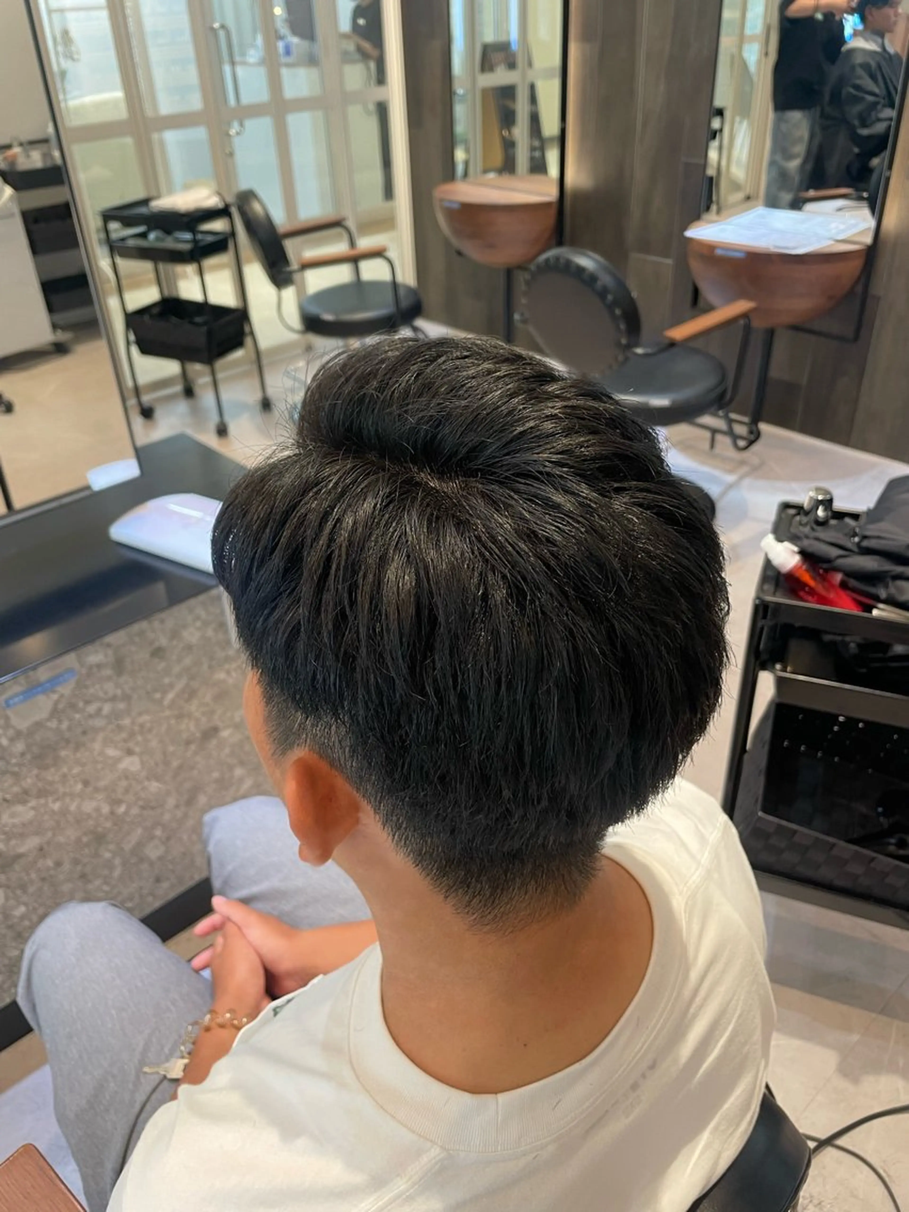 メンズ オリーブカラー🫒/ ハッシュカット/みゆのヘアスタイル