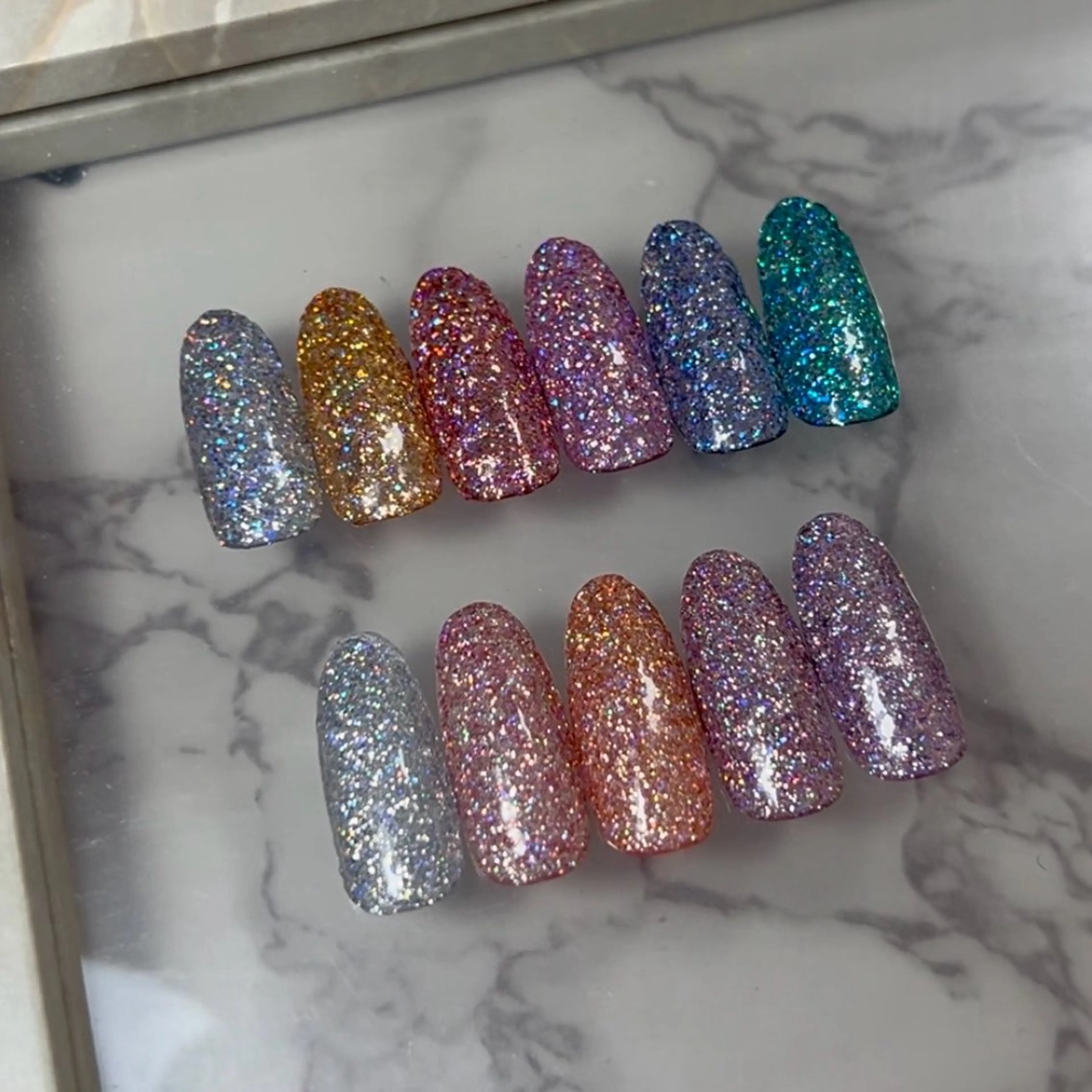 ネイル キラキラネイル ラメ(グリッター) ハンドネイル msm.2nd【エムズ】所属・msm.MANAMI 天神・ネイル・眉毛のネイルデザイン