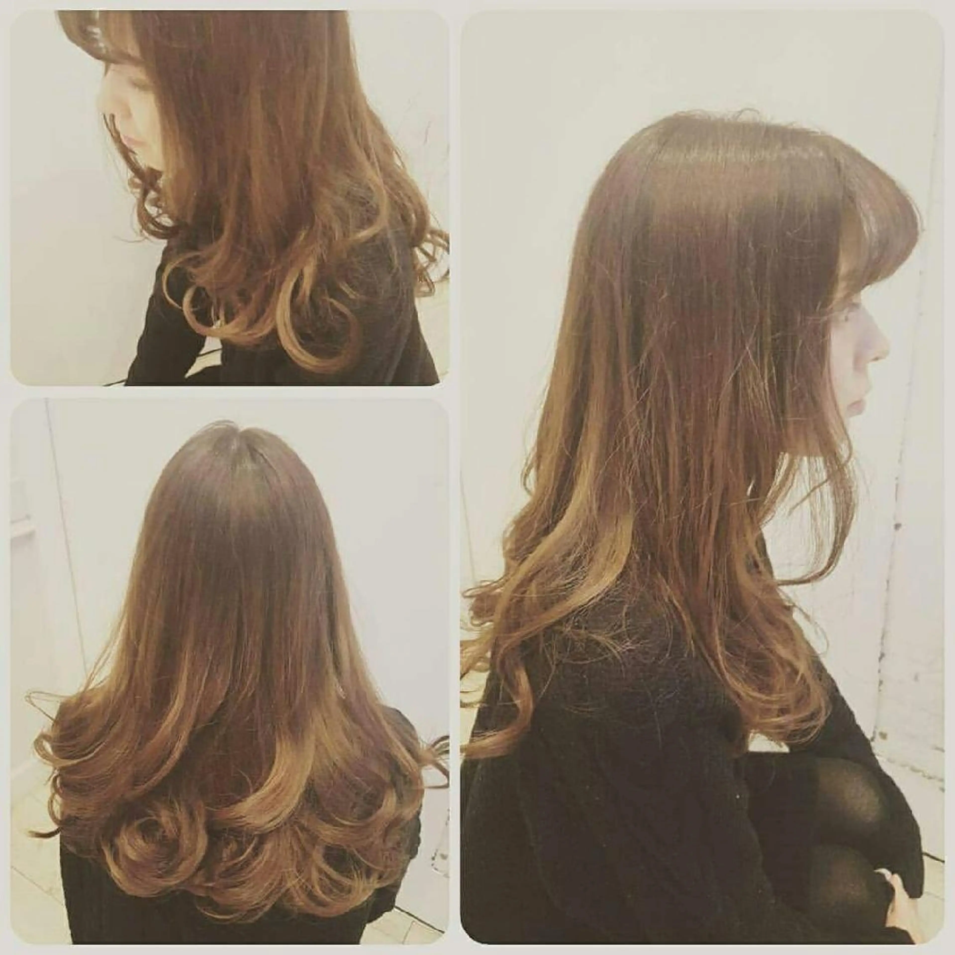 ロング パーマ カラー spa hair ark 富井直美のヘアスタイル