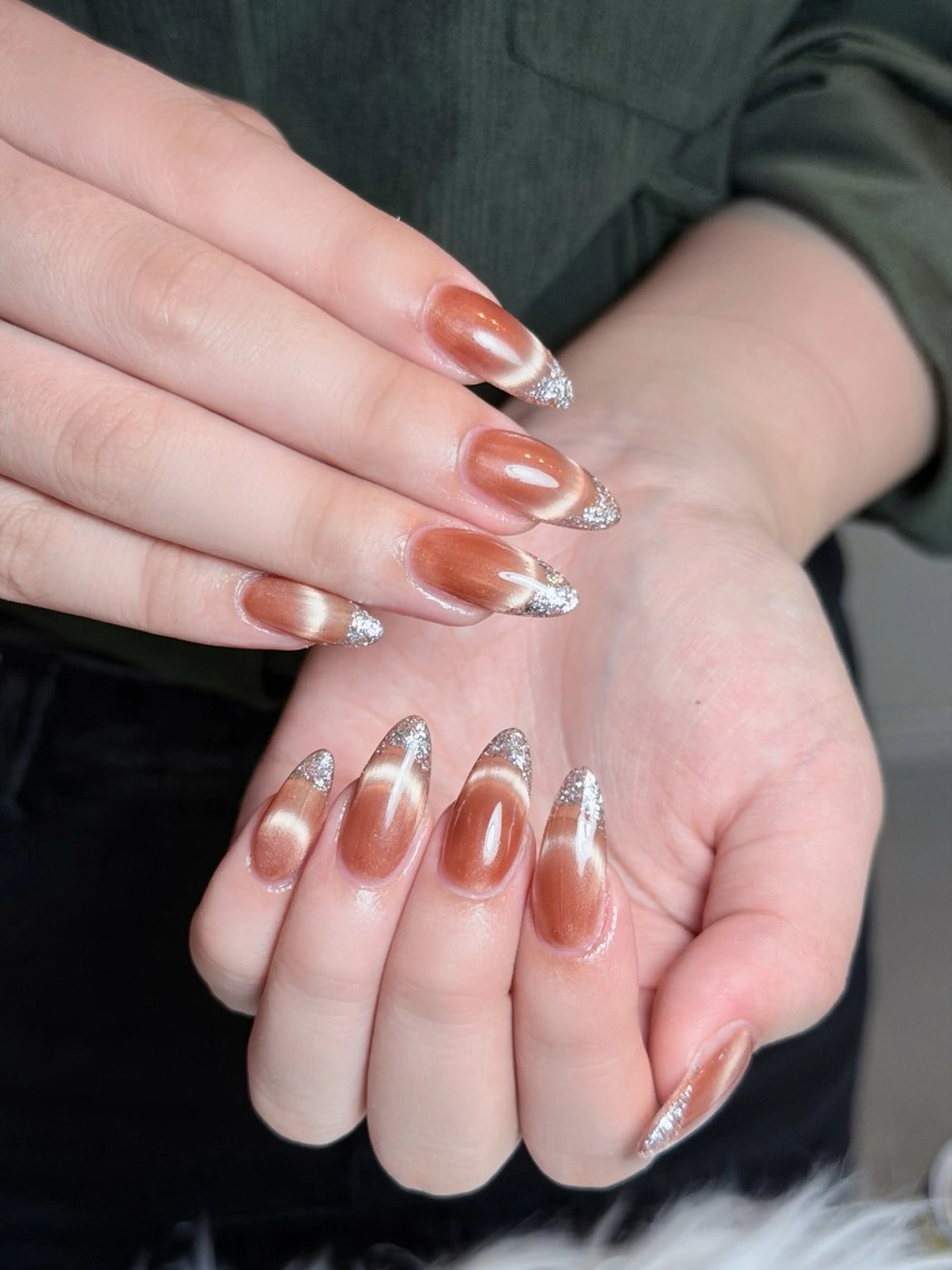 ネイル チークネイル ドット フレンチネイル グラデーション ハート ハンドネイル Julli NailStudioのネイルデザイン