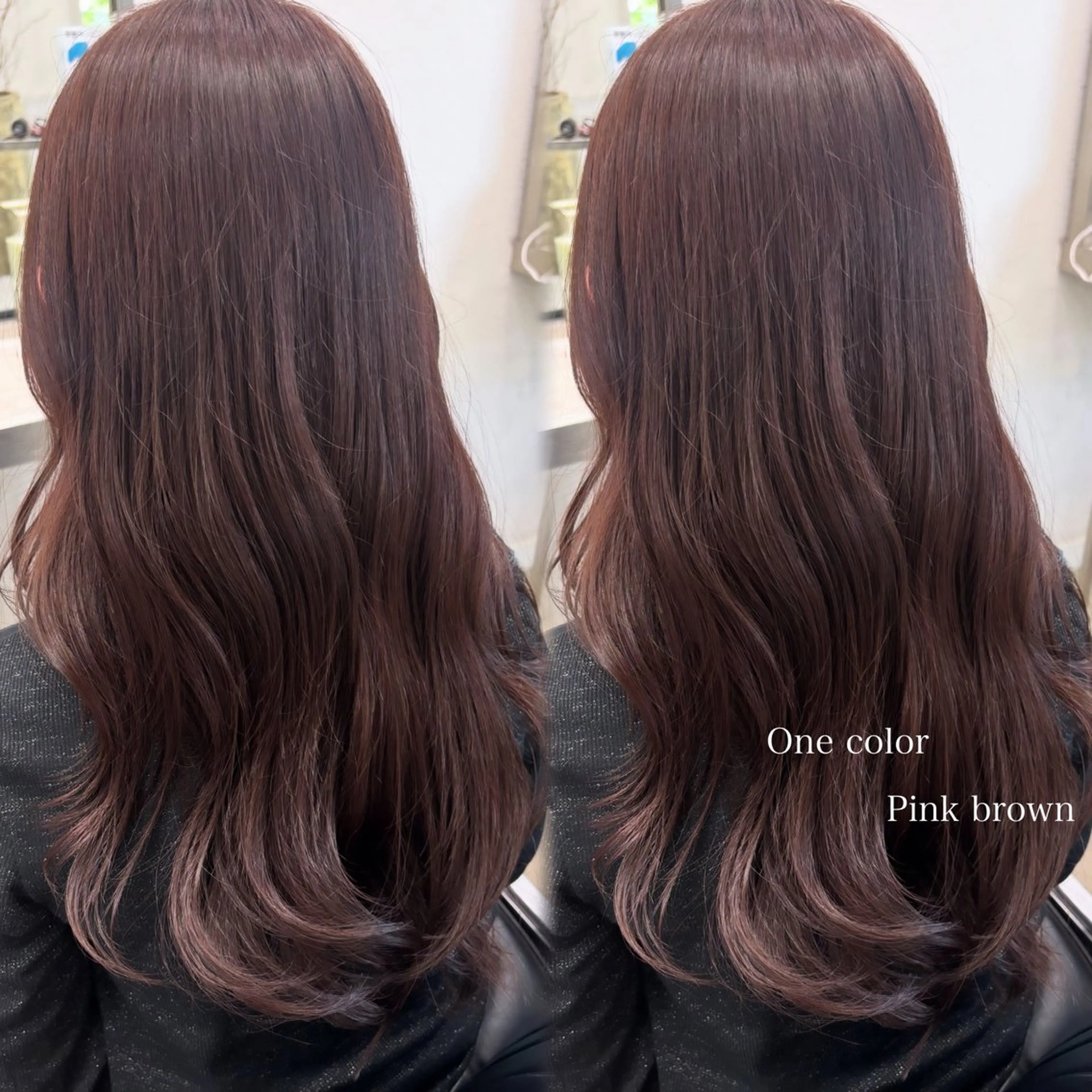 ロング カラー ブラウンカラー ピンクカラー ピンクブラウン ヘアカラー 韓国ヘア🇰🇷 HINAのマツエク・マツパデザイン
