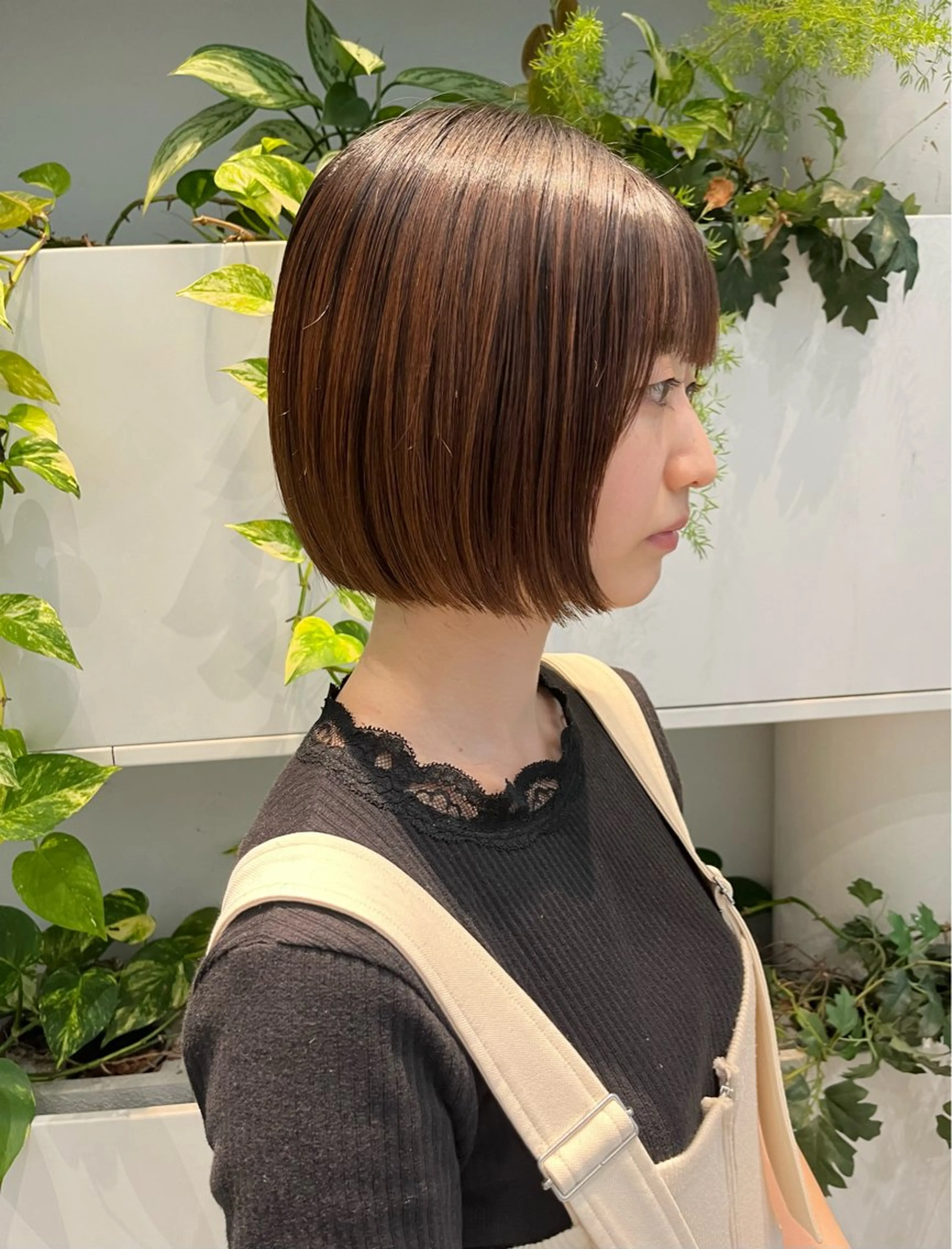 ショート カット トリートメント つぼみ/パーマ ／レイヤー／ボブのヘアスタイル