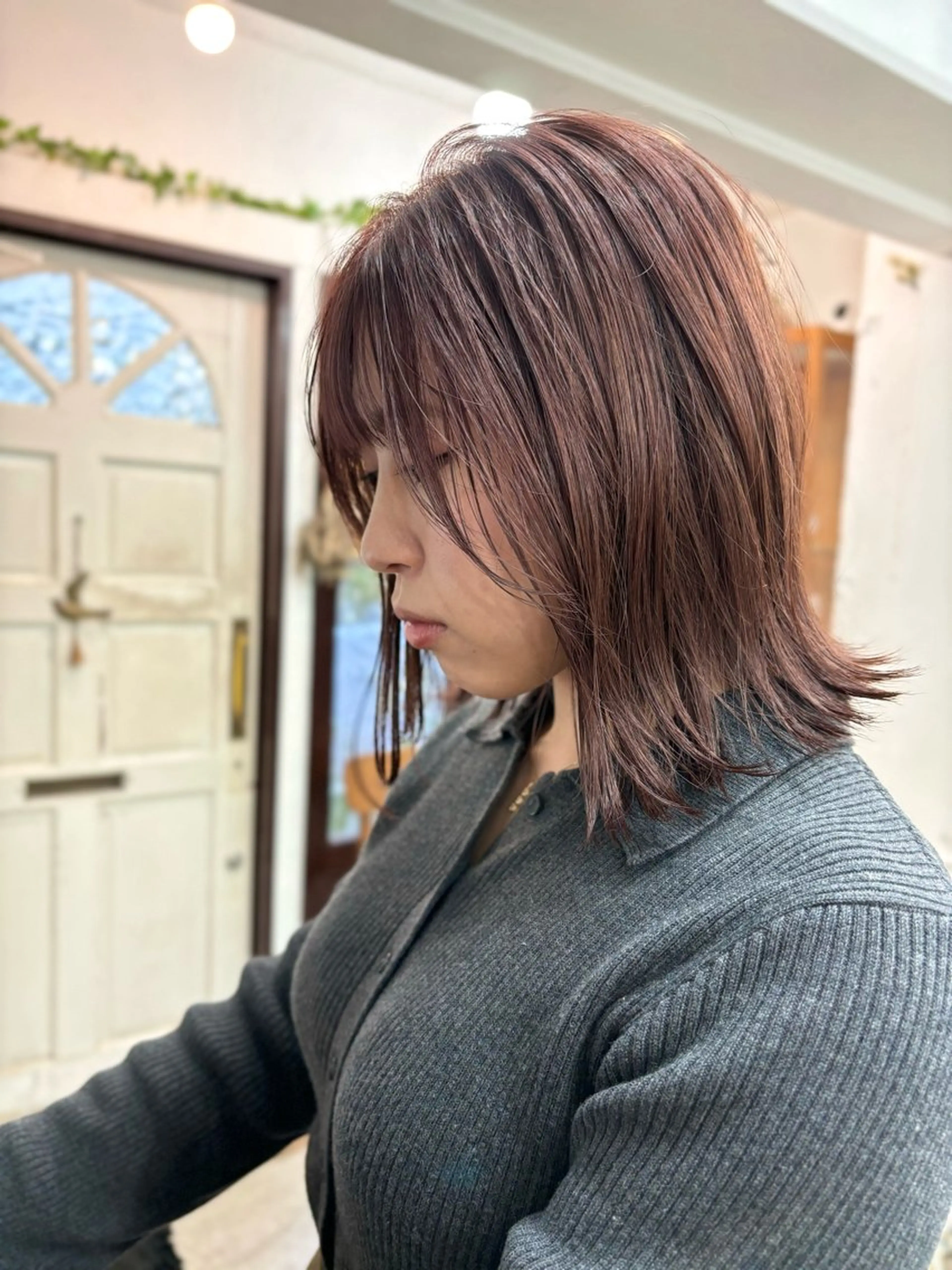 ミディアム ボブ 小顔カット 外ハネヘア カット ヘアカラー トリートメント ayano🫧 《CIEN》のヘアスタイル