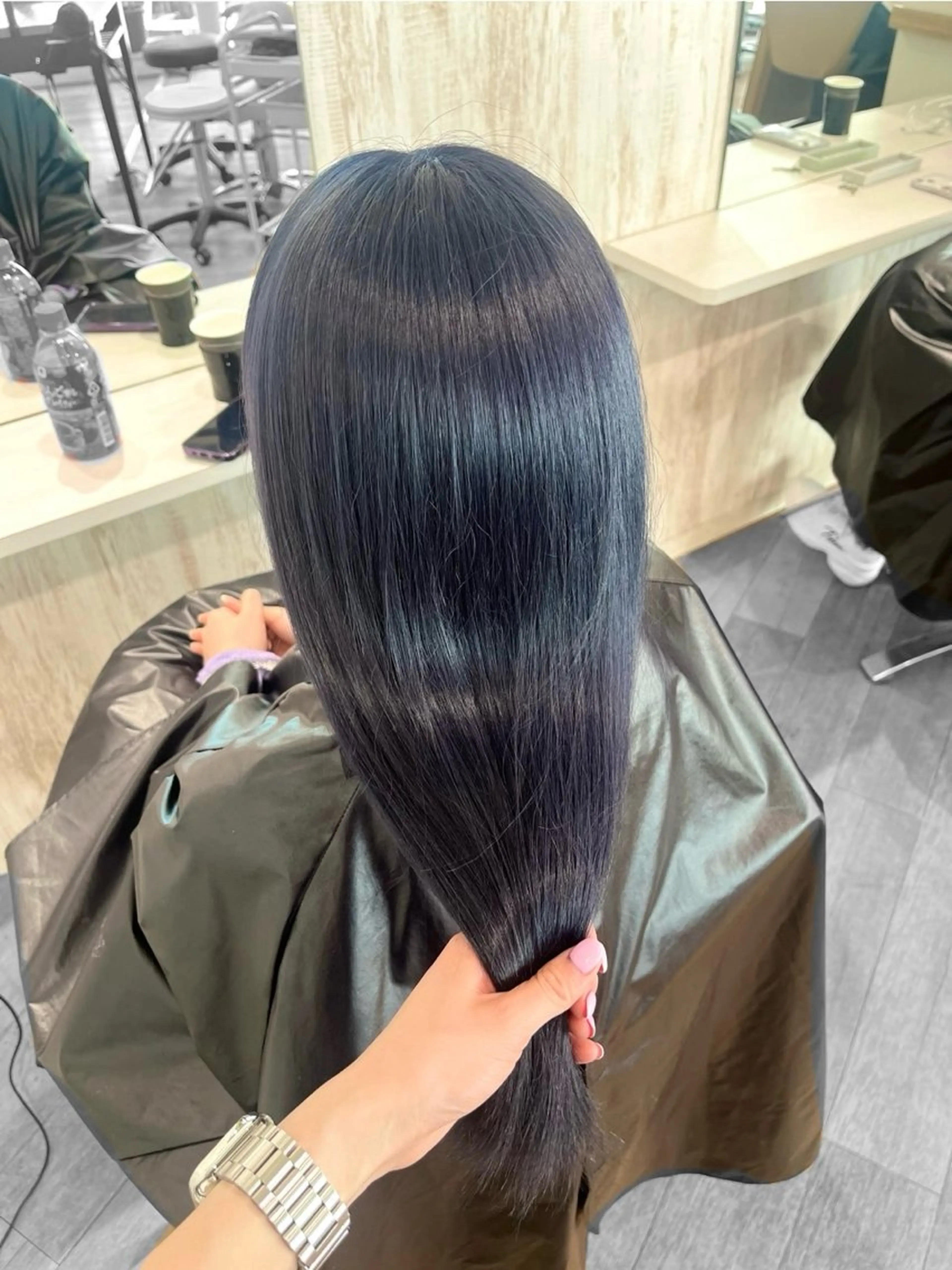 ロング カラー ブリーチ ブルーカラー 🤎HAZUKI🤎 ハイトーン✨のヘアスタイル