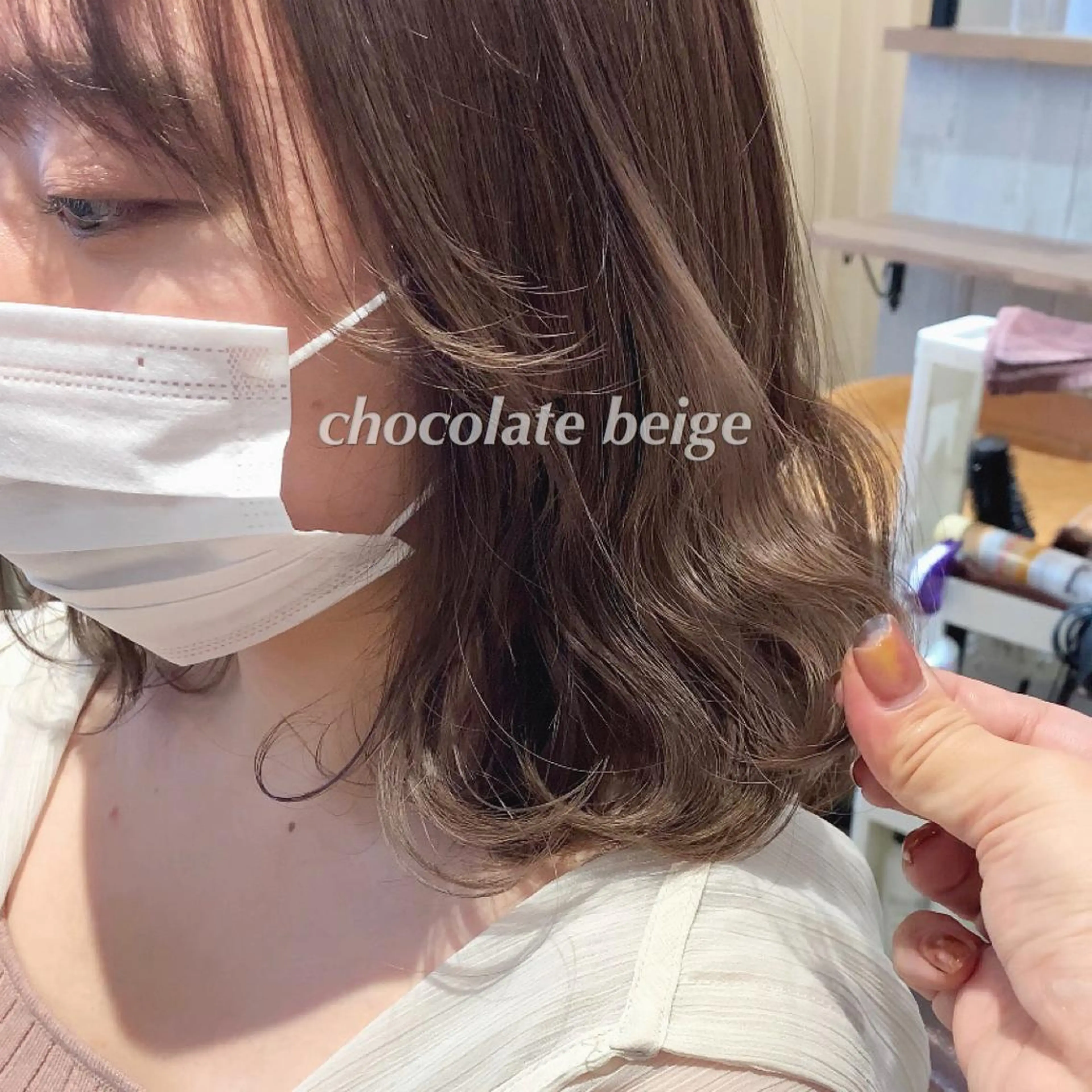 セミロング カラー ヘアアレンジ 代表🎀 ふわモテ愛 され髪🩷yumiのヘアスタイル