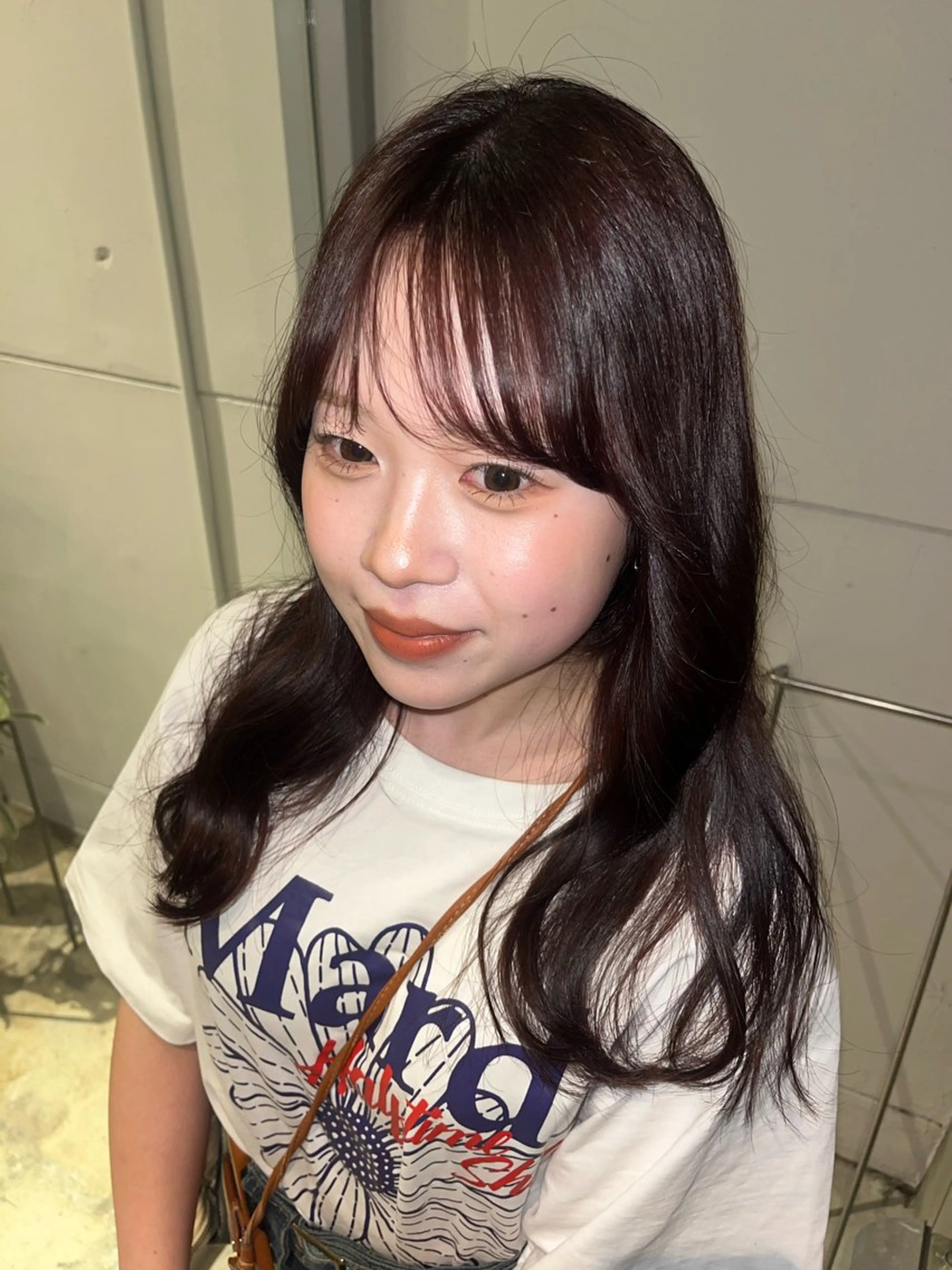 ロング カラー 藤井 美歩/赤髪のヘアスタイル