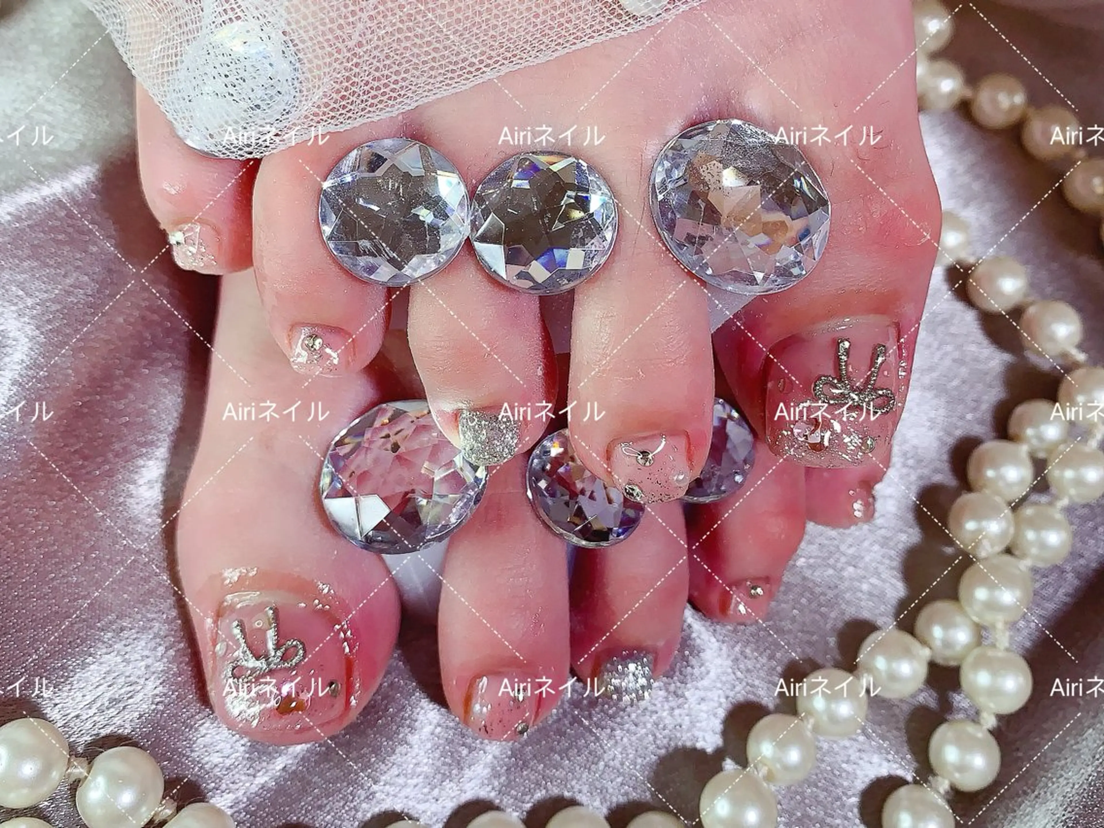 ネイル ネイルサロンAiri 長さ出し·シンプルのネイルデザイン