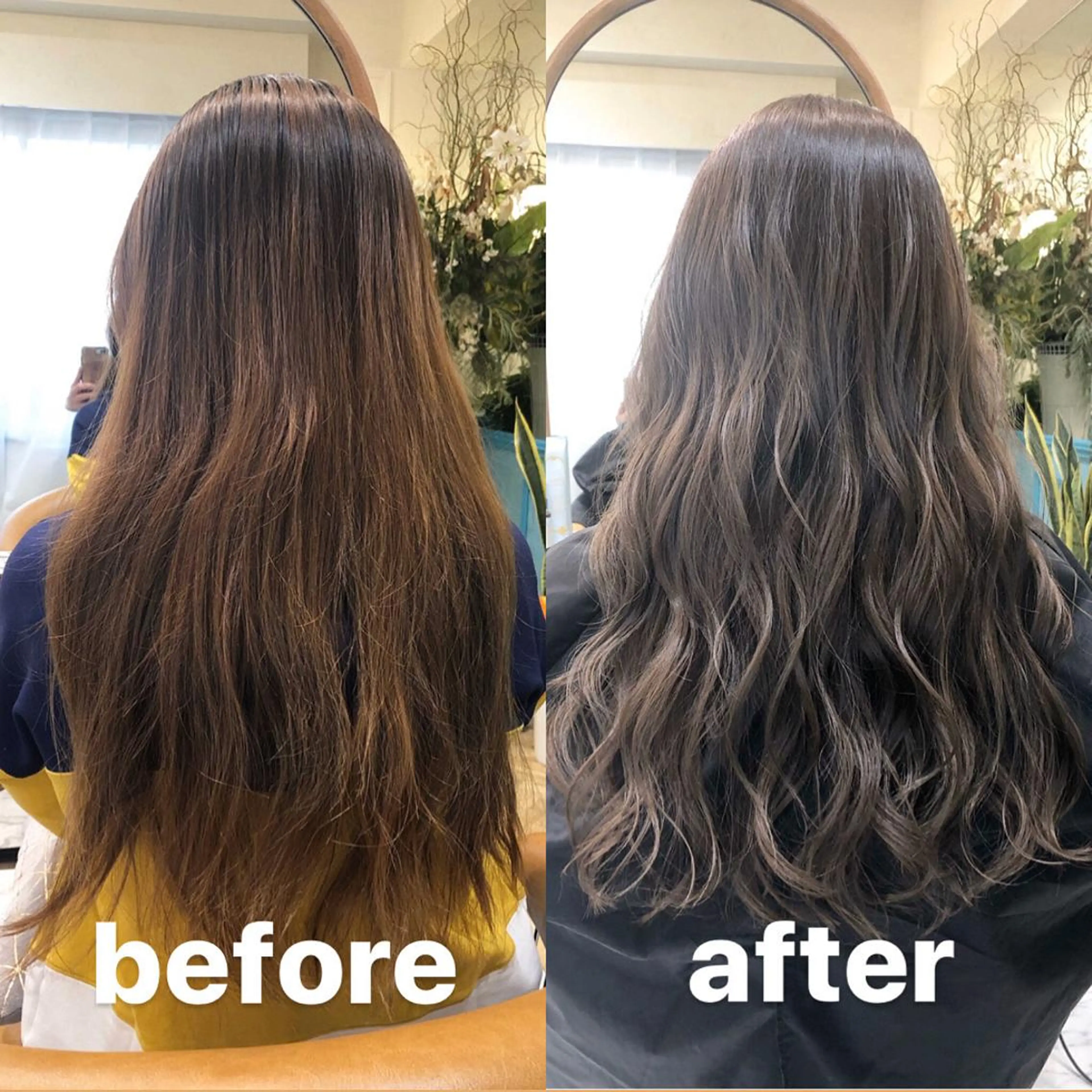 ロング ハイライト レイヤーカット 韓国／ハッシュカット ／透明感カラー／金野のヘアスタイル