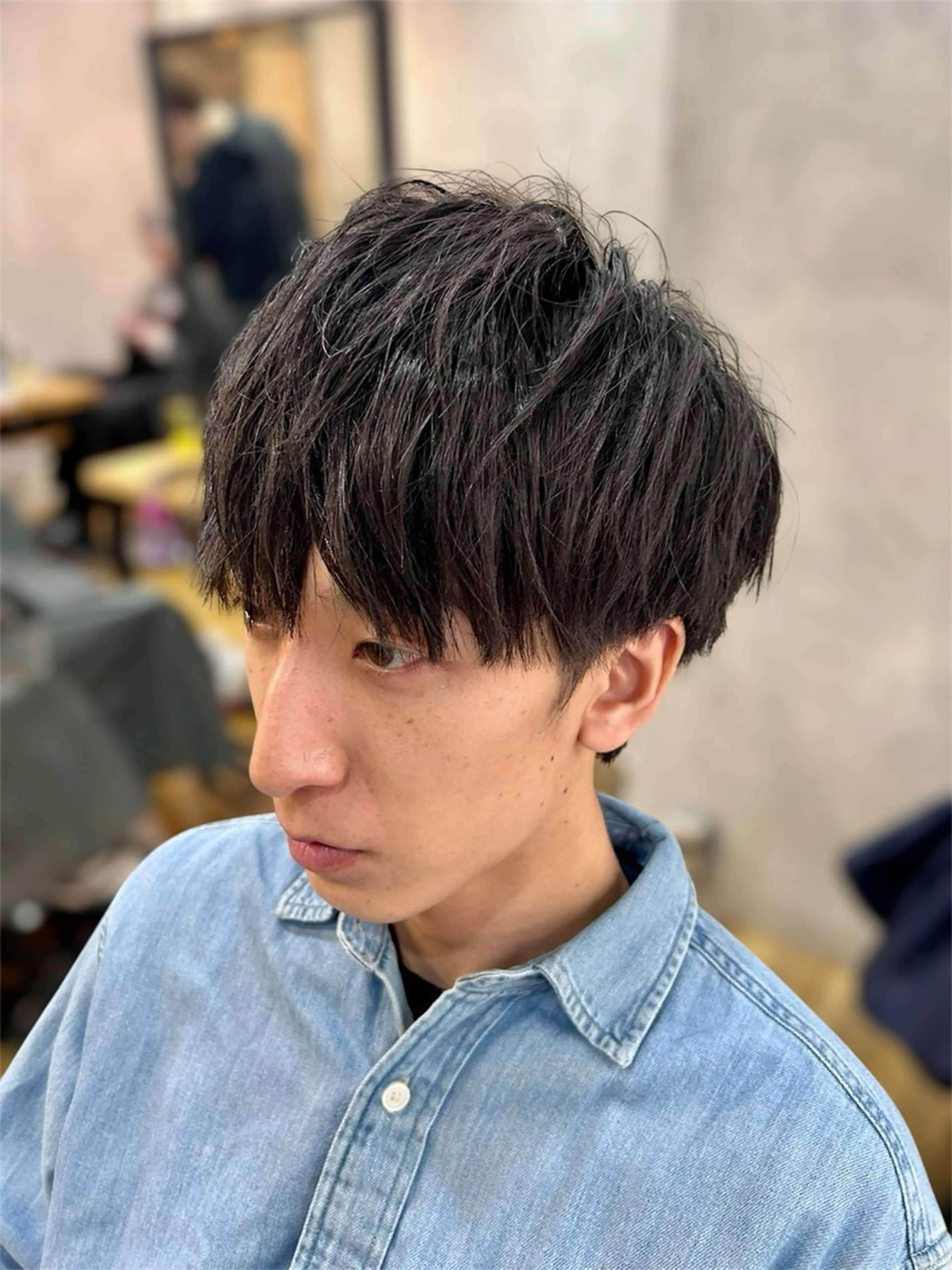 ショート パーマ メンズ 師岡 祐輔のヘアスタイル
