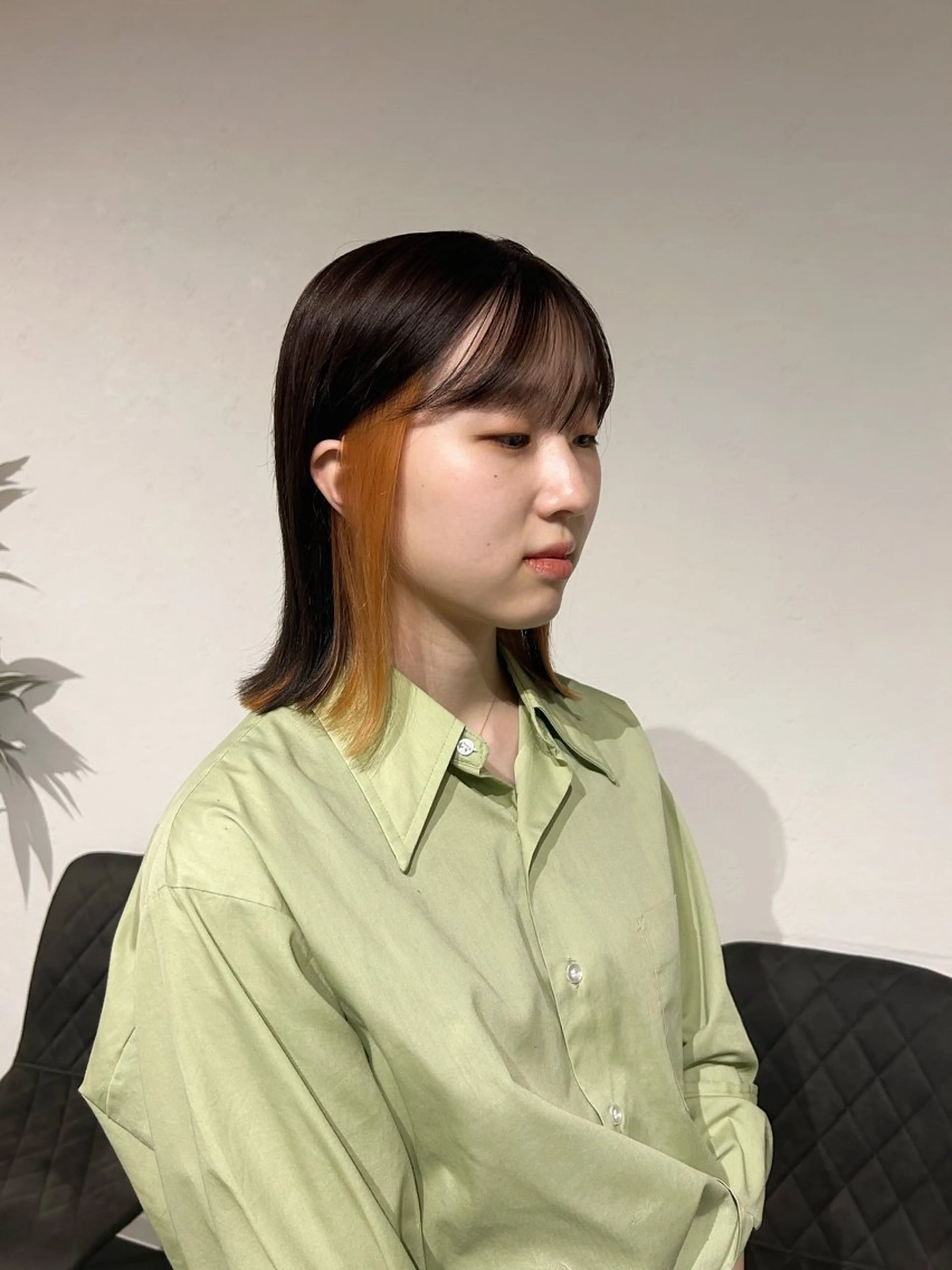 ミディアム カラー ヘアカラー hinano ヒナノのヘアスタイル