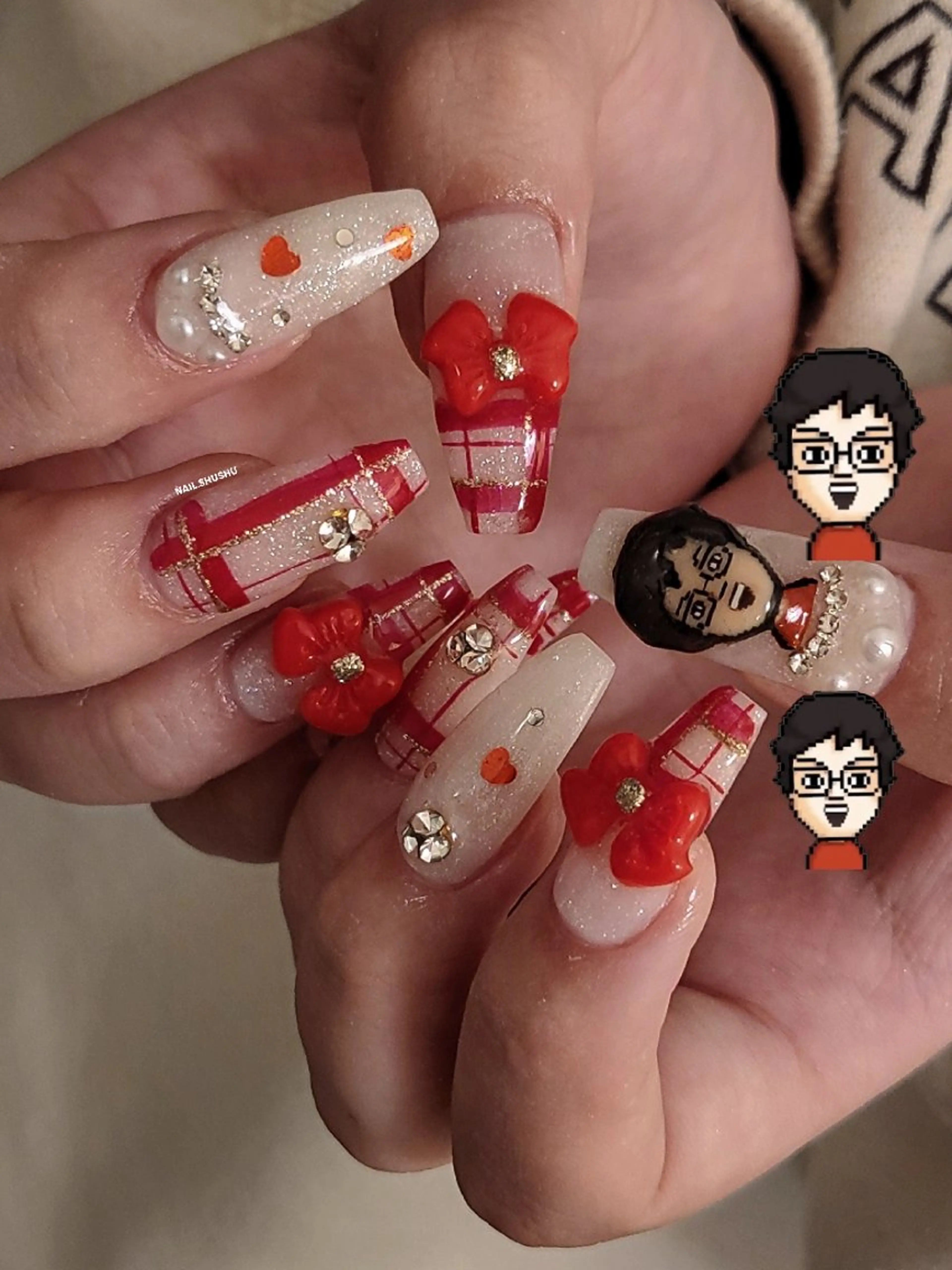 ネイル 3dパーツ/流行り 👧shushu❤️のネイルデザイン