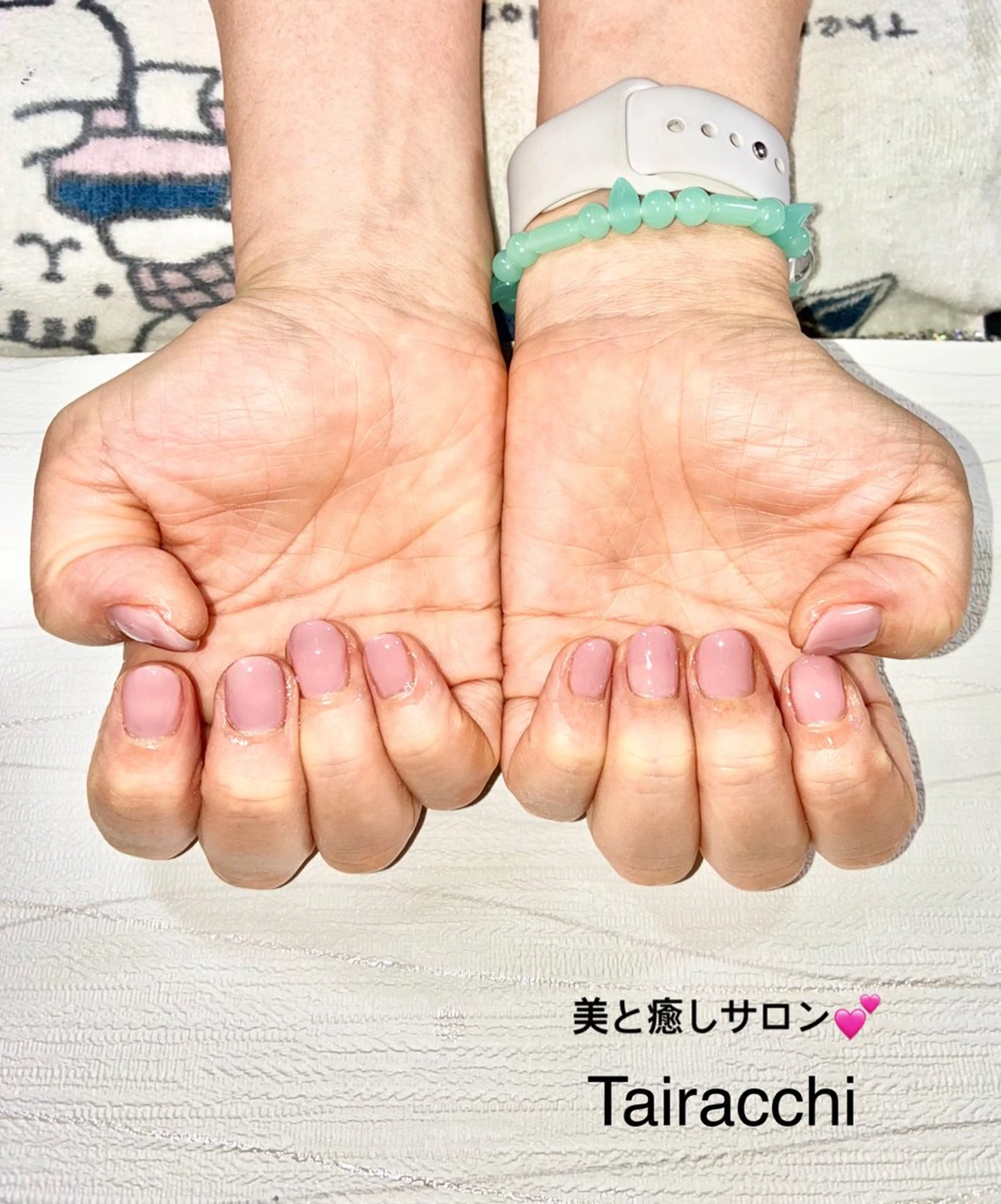 ネイル ピンク ショートネイル ハンドネイル Tairacchi ﾀｲﾗｯﾁのエステ・リラクイメージ