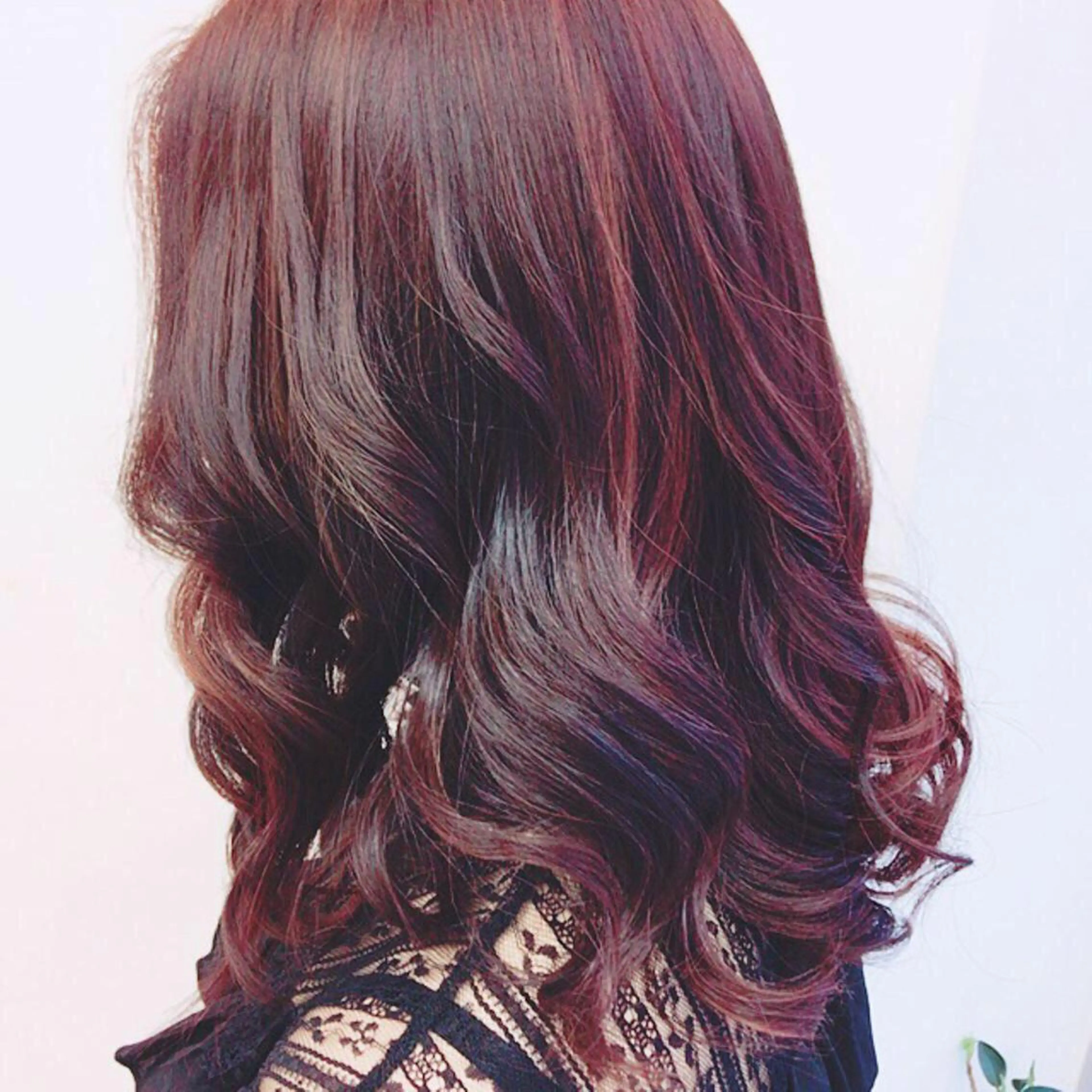 ロング カラー レッドカラー ローズカラー 髪質改善/美髪矯 正ヤマモトハルキのヘアスタイル