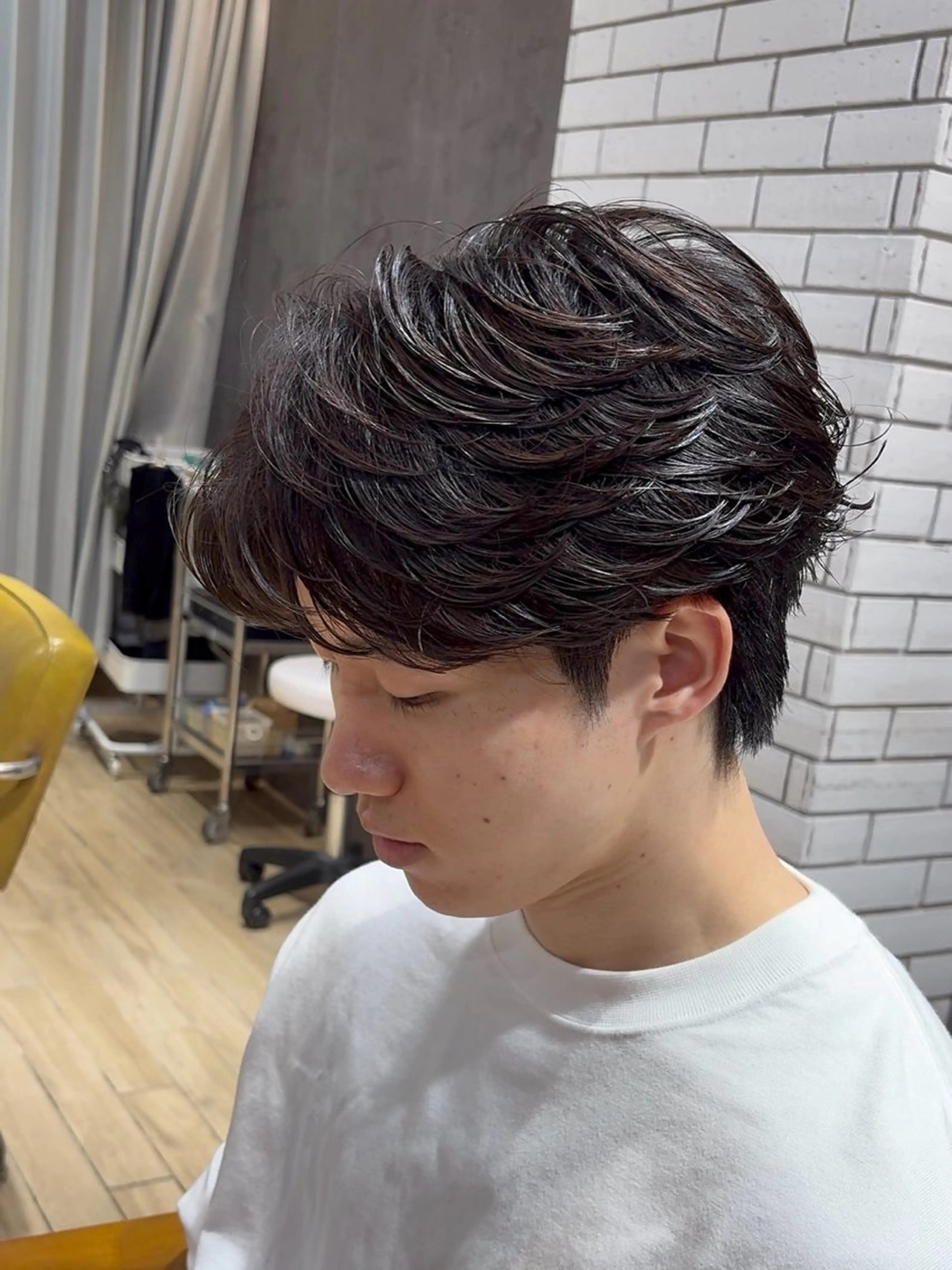 パーマ メンズ フェザーパーマ メンズパーマ カット パーマ メンズ/パーマ/ 目黒/オノザトのヘアスタイル