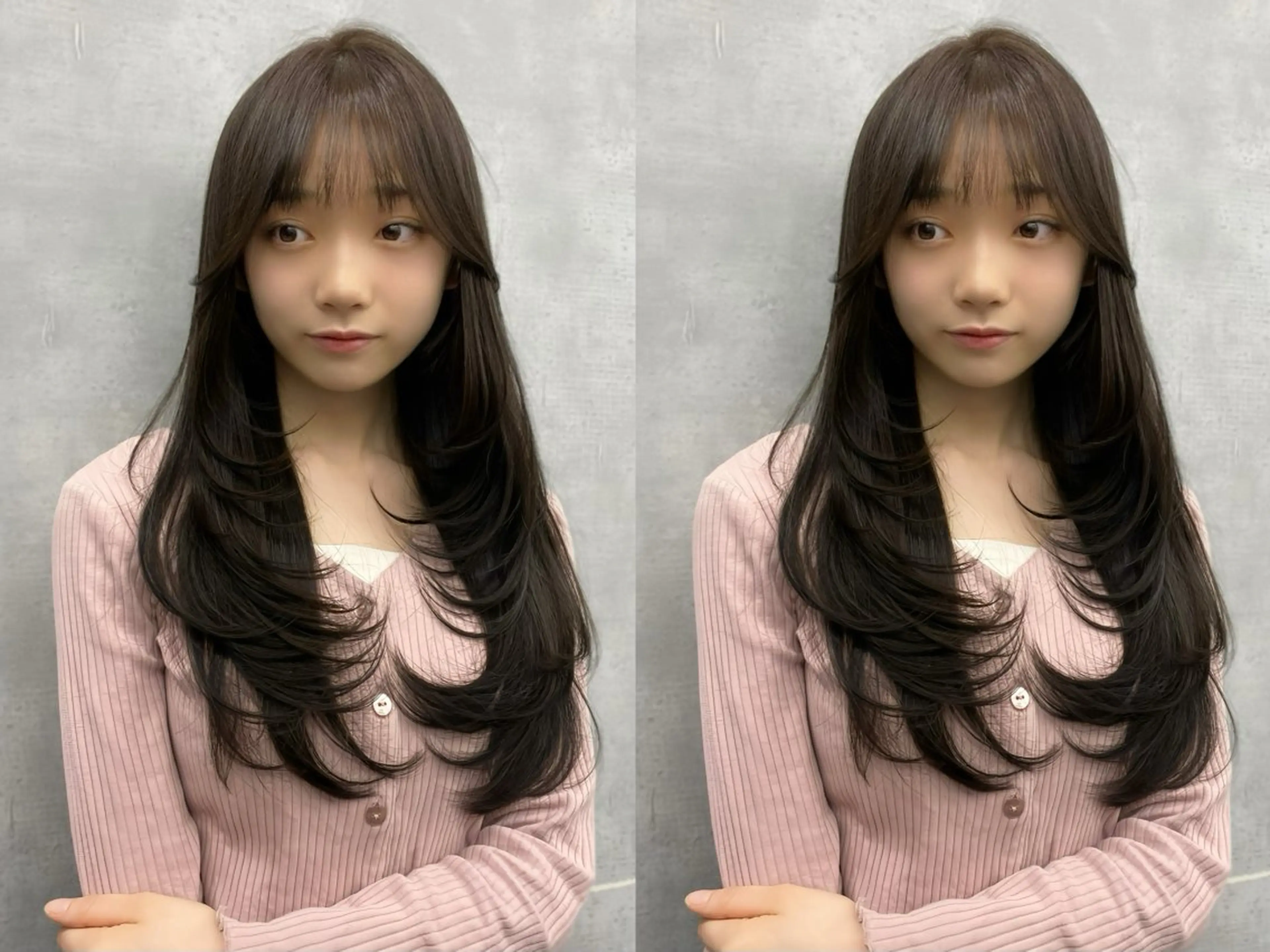 ロング カラー レイヤー/艶カラー /韓国ヘア/高松のヘアスタイル