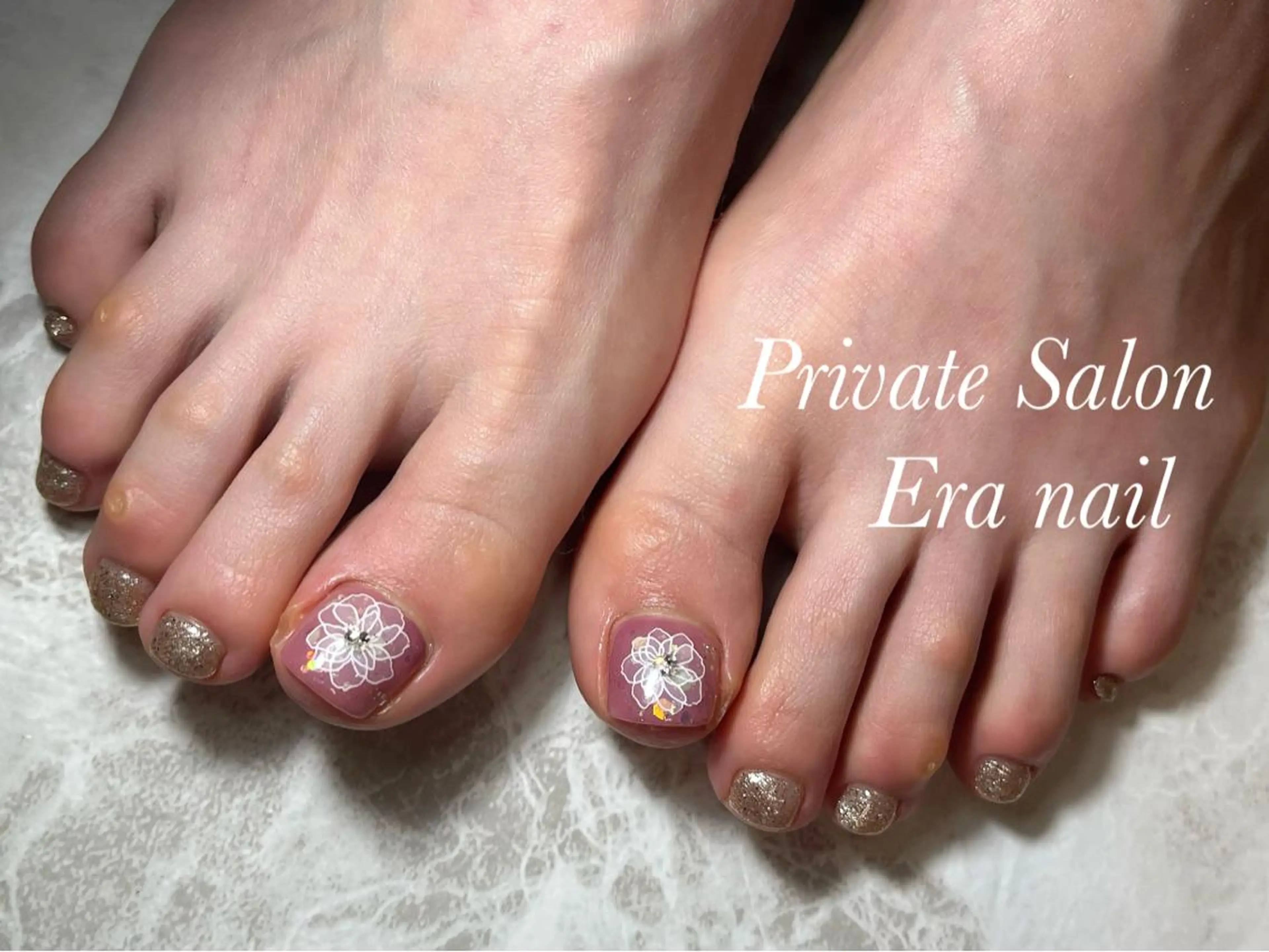 ネイル フットネイル シンプルネイル フットネイル Era nailのネイルデザイン