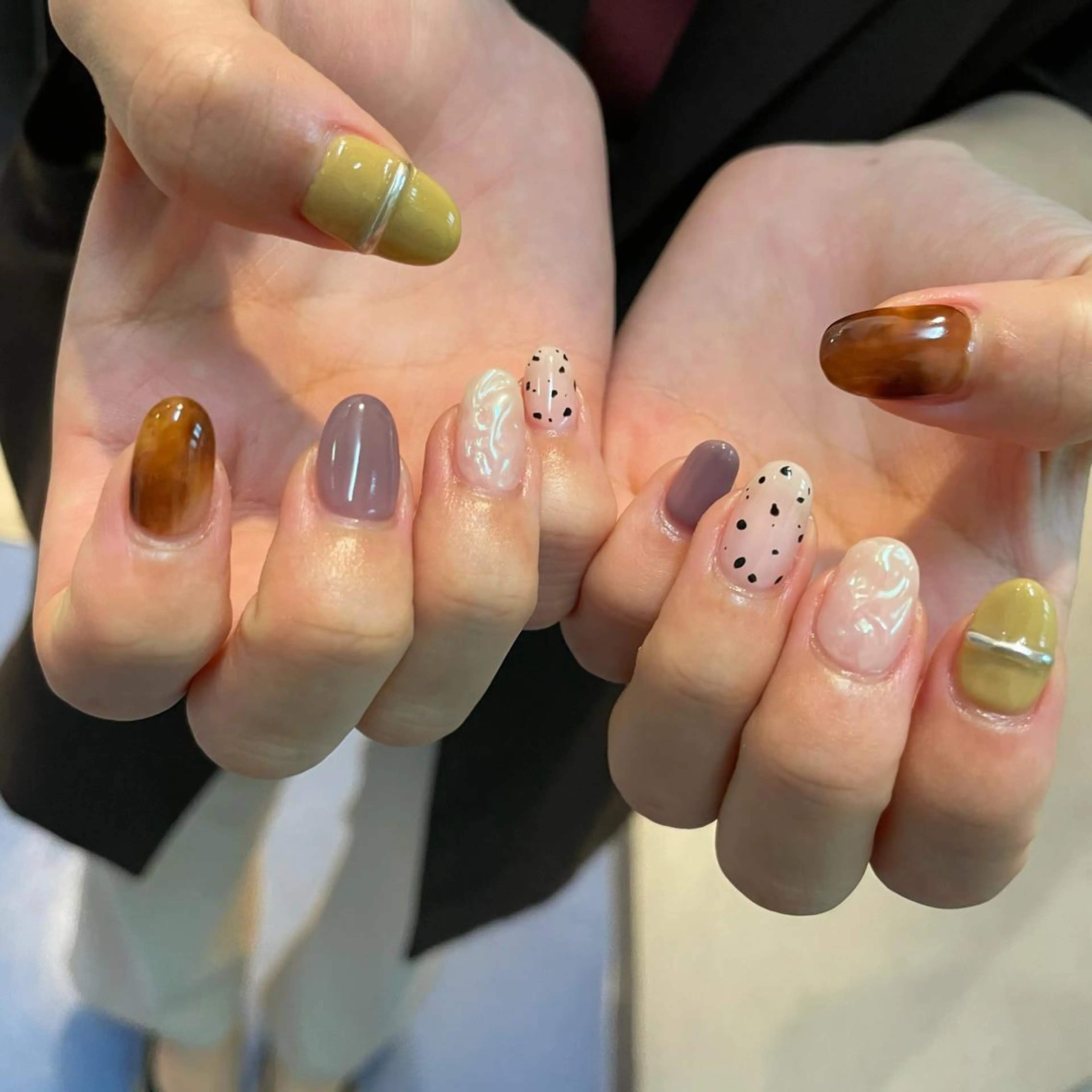 ネイル 韓国ネイル 持ち込み ニュアンスネイル ハンドネイル MIUNail YUMIのネイルデザイン