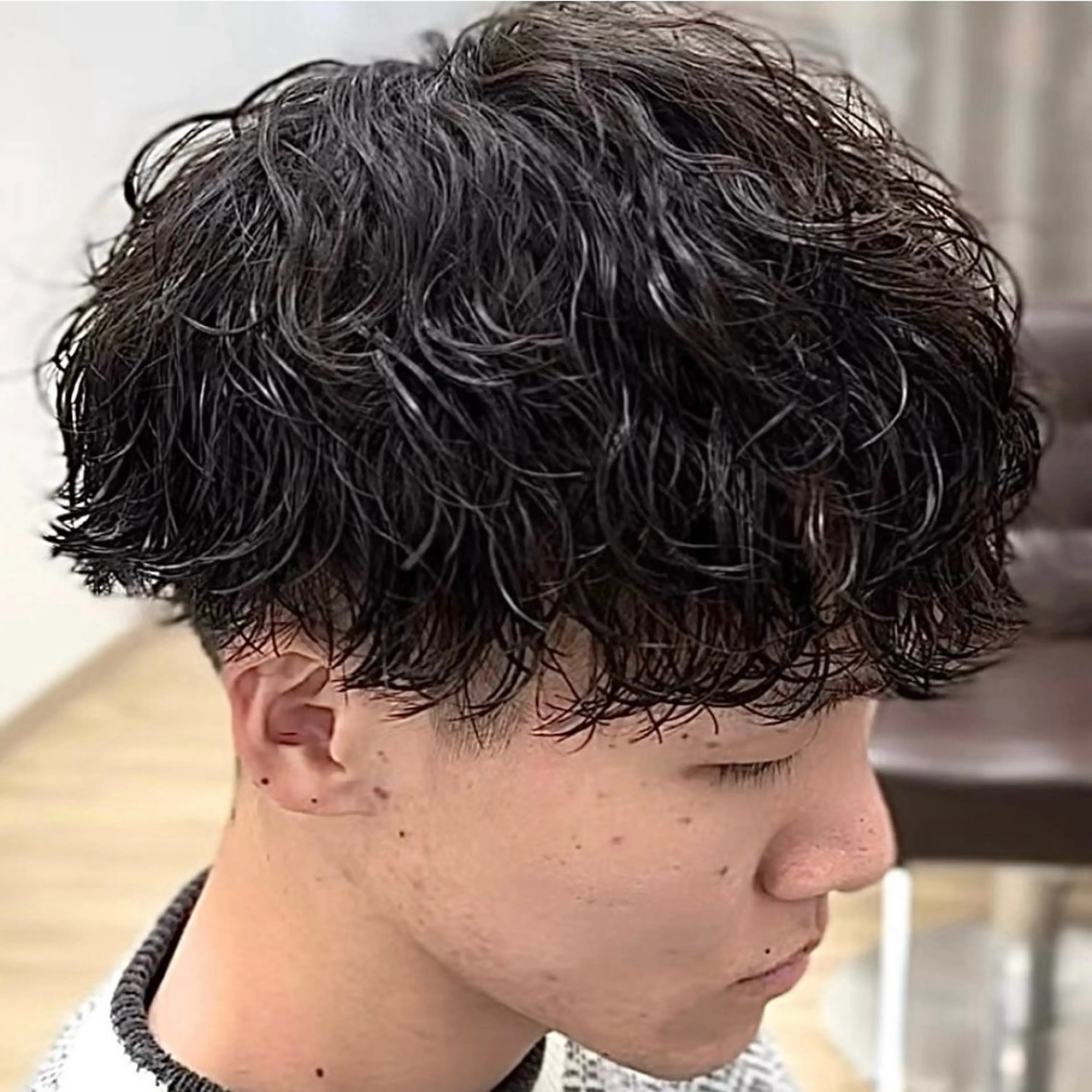 パーマ メンズ メンズパーマ 波巻きパーマ カット パーマ 安部 真弘のヘアスタイル