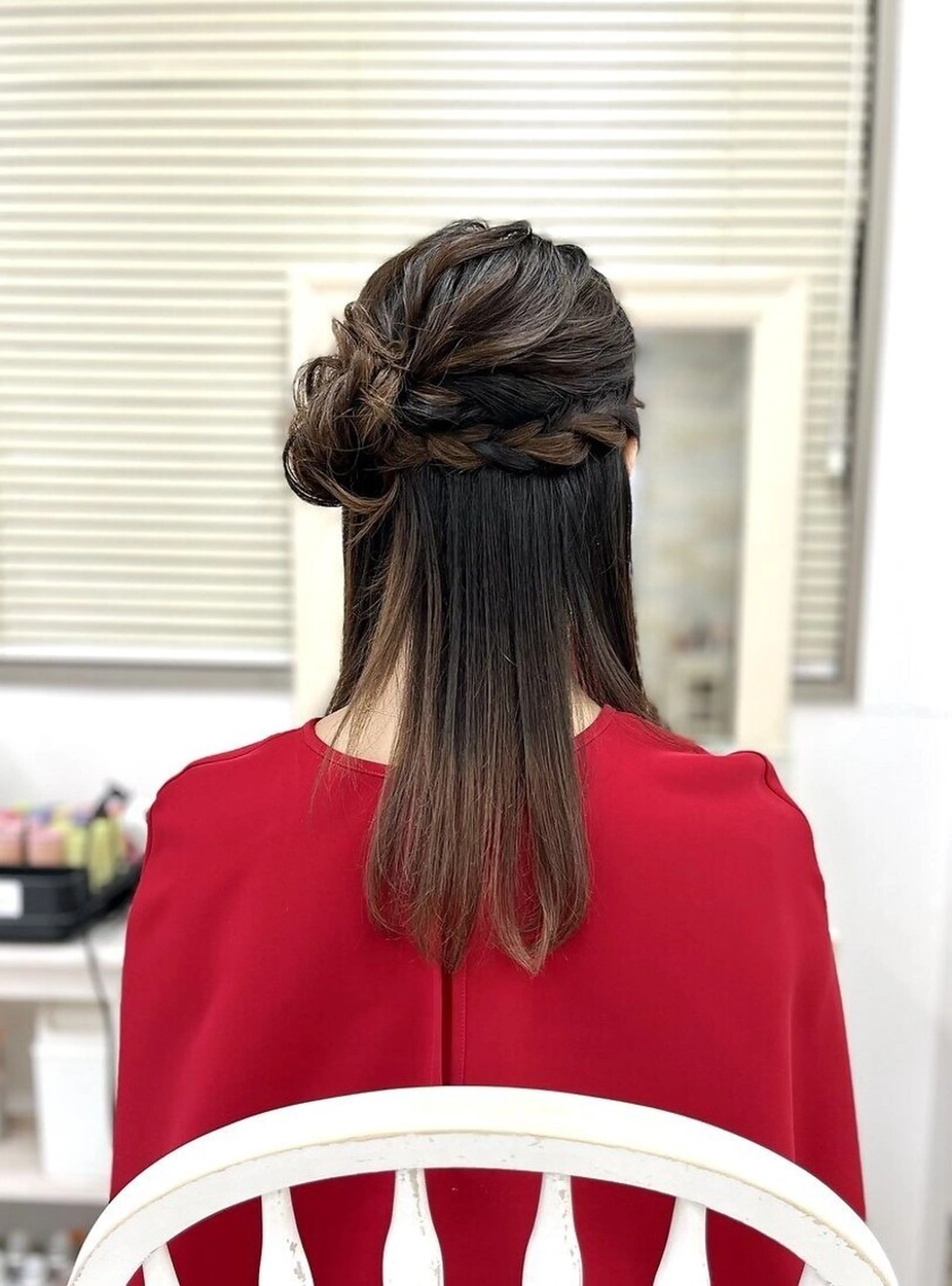 ヘアアレンジ ハーフアップ 似合わせヘアメイク 💐オダギリチアキのヘアスタイル
