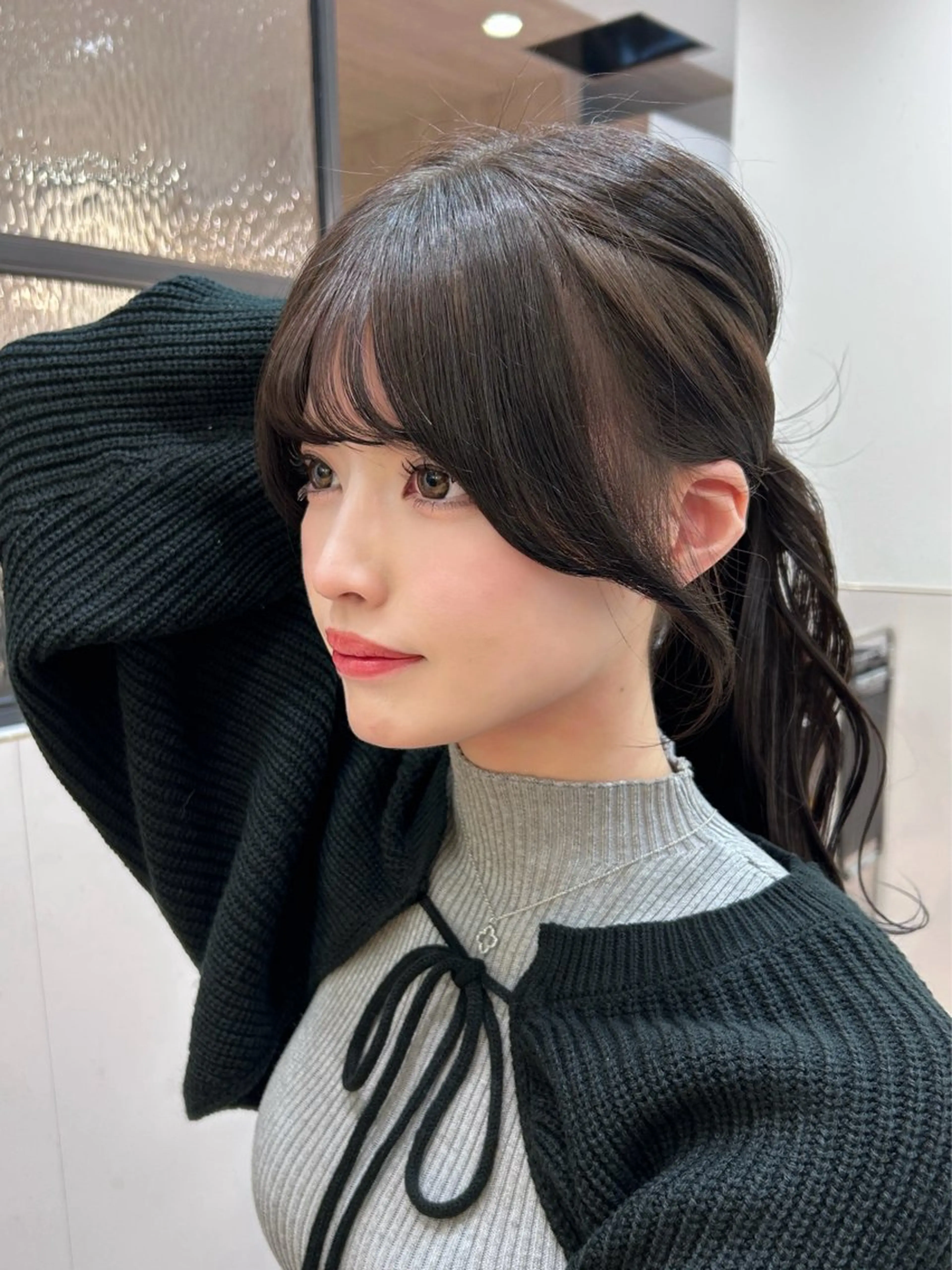 ロング 顔周りカット 韓国風ヘア レイヤーカット ボブ/レイヤーボブ/ 髪質改善/梶川 夏季のヘアスタイル