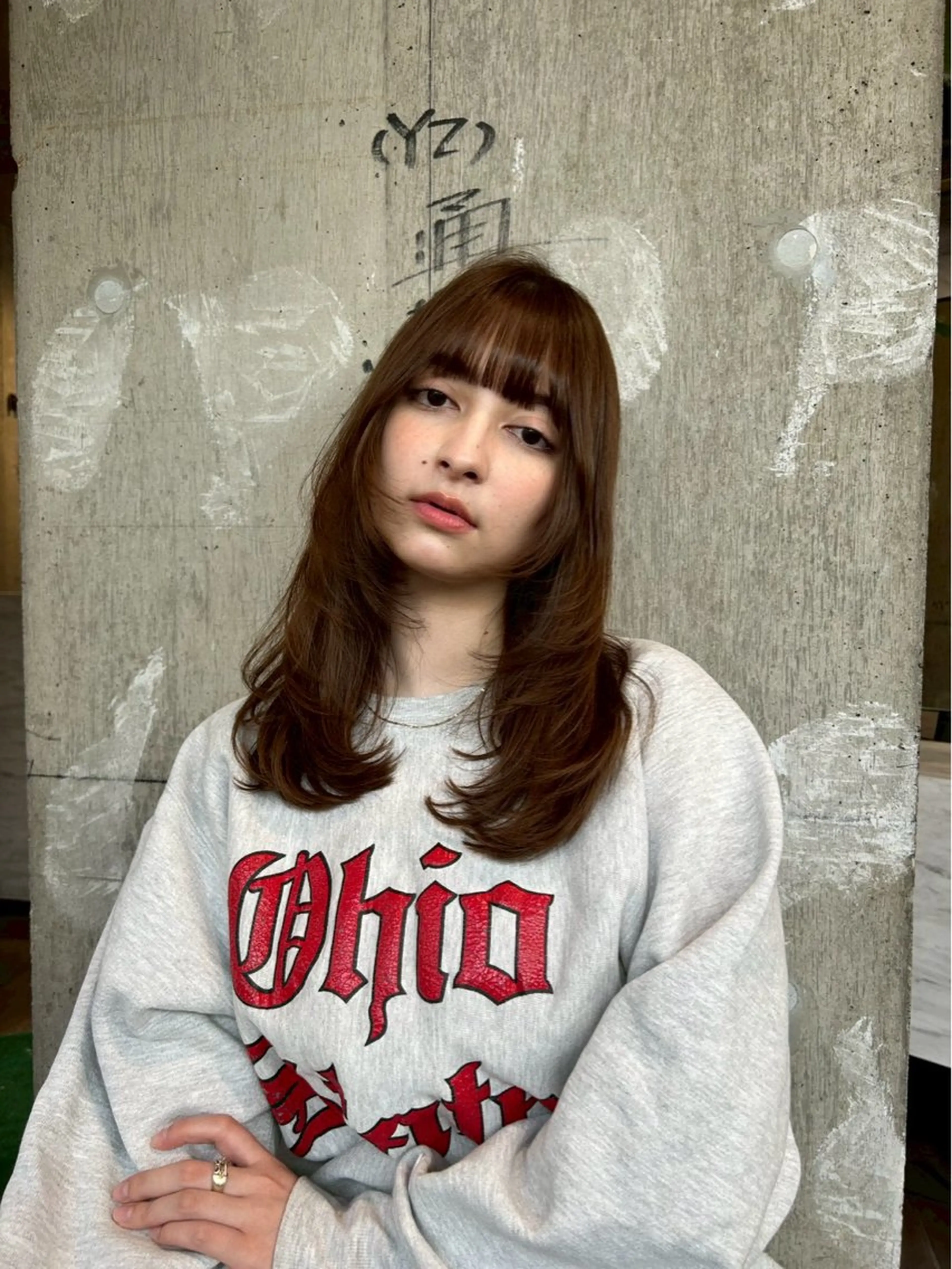 セミロング ハイレイヤー レイヤーカット 松井美樹/似合わせ ガーリー・韓国のヘアスタイル