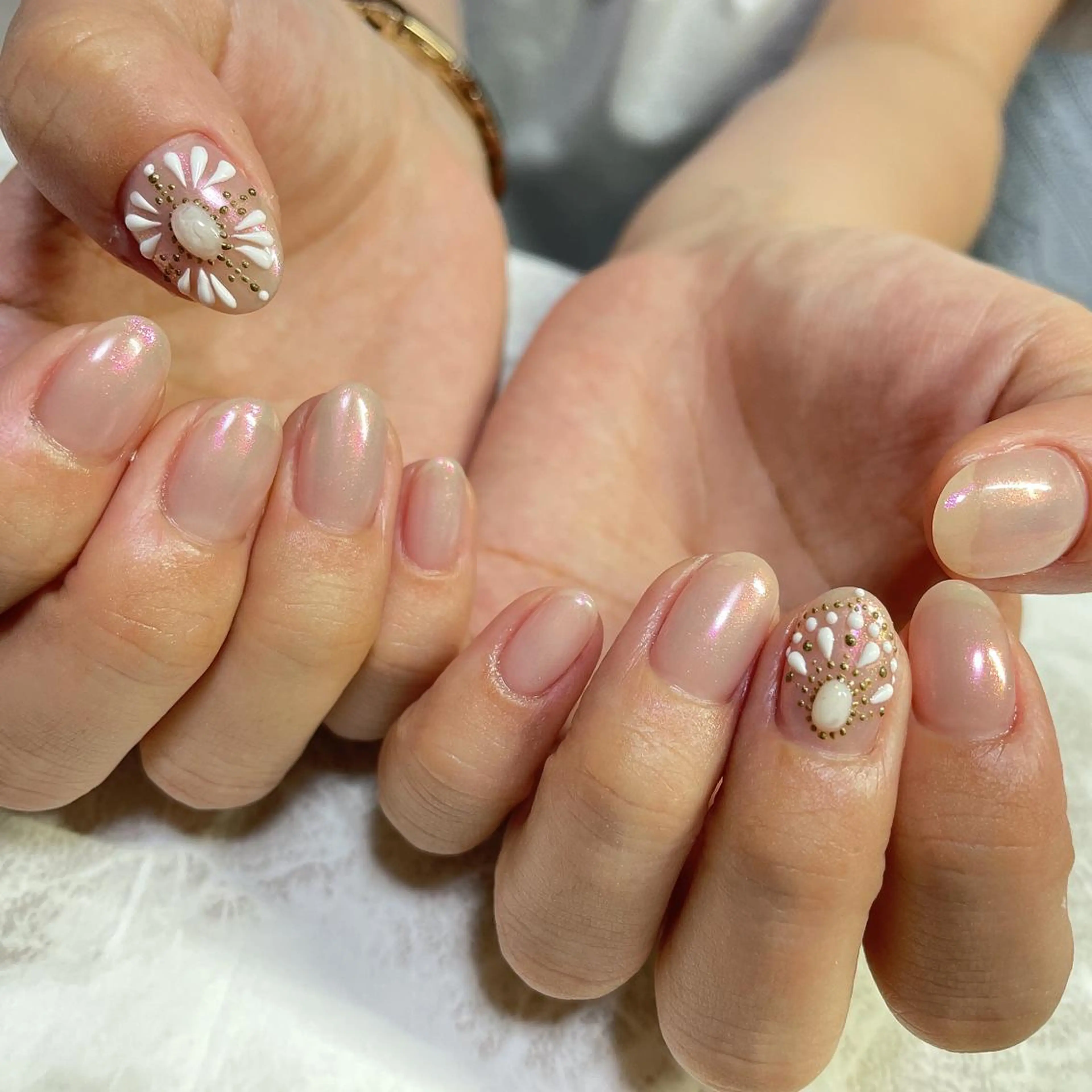 ネイル アートネイル オーロラネイル ハンドネイル K's nail kotoeのネイルデザイン