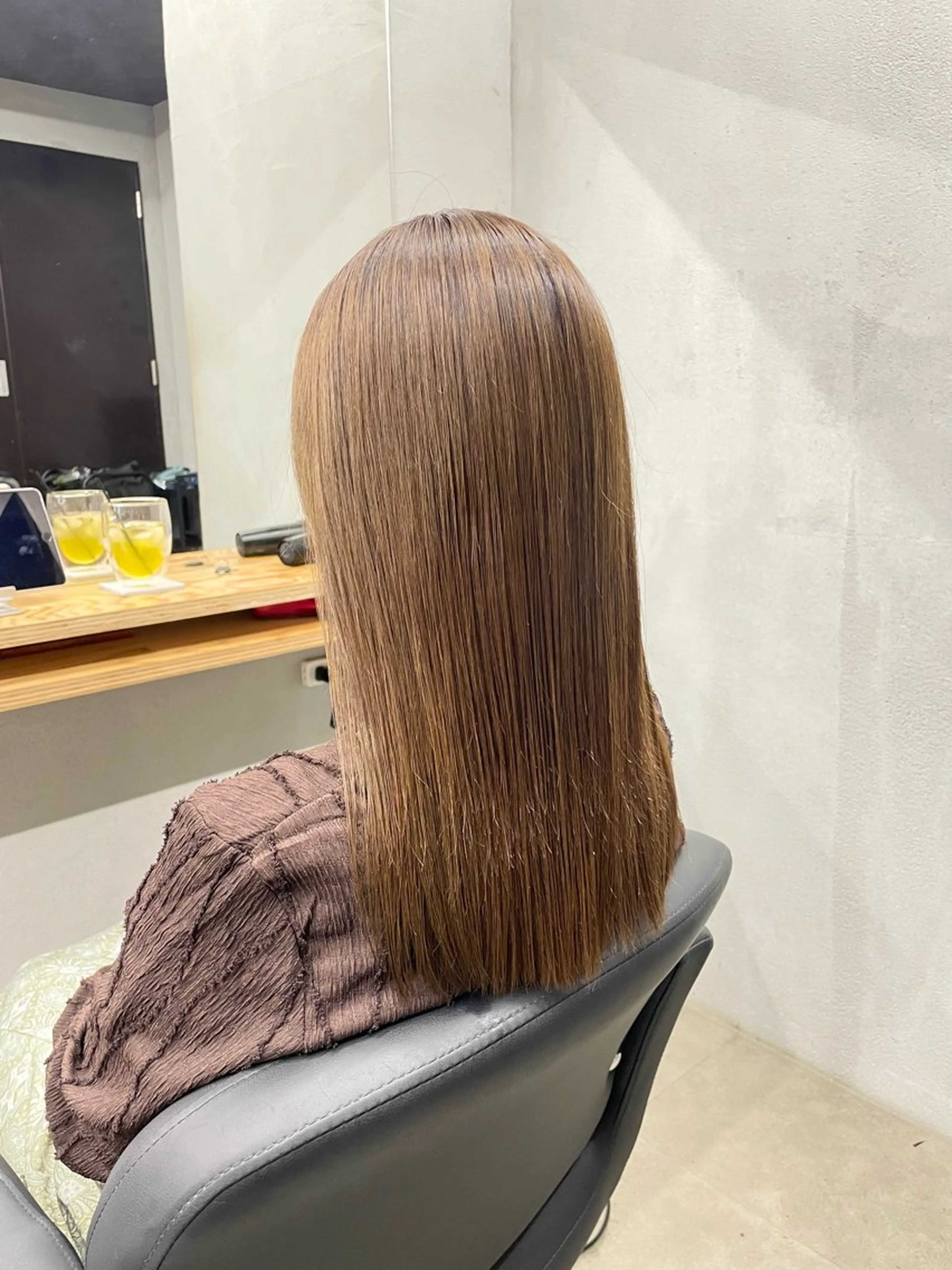 セミロング カット ヘアカラー トリートメント ひより ／novusのヘアスタイル