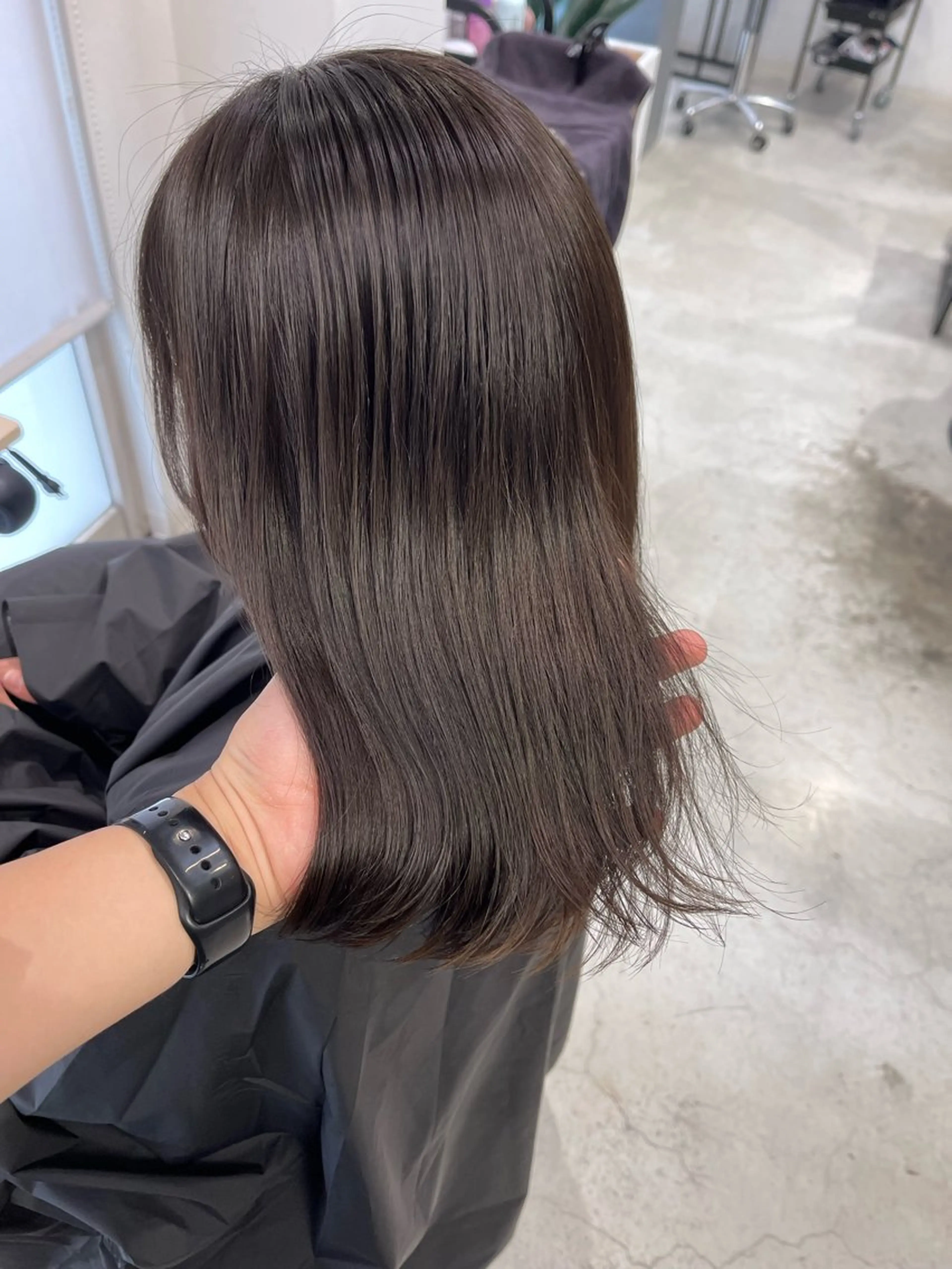 ミディアム カラー ブラウンカラー ココアブラウン ハイトーンカラー 髪質改善/堀江 ケアカラーtoshiのヘアスタイル