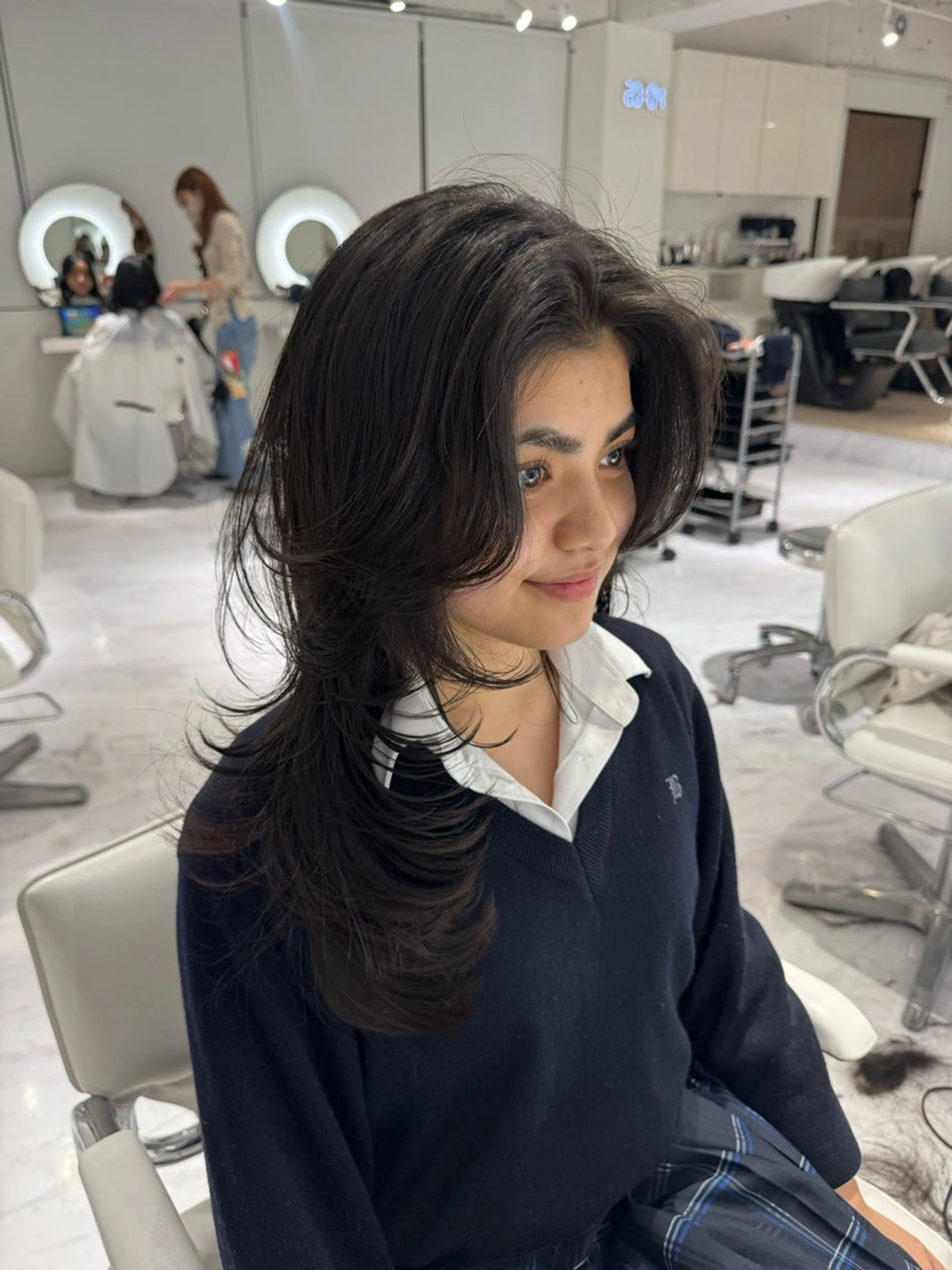 ロング rina/デザイン カラー/上野のヘアスタイル