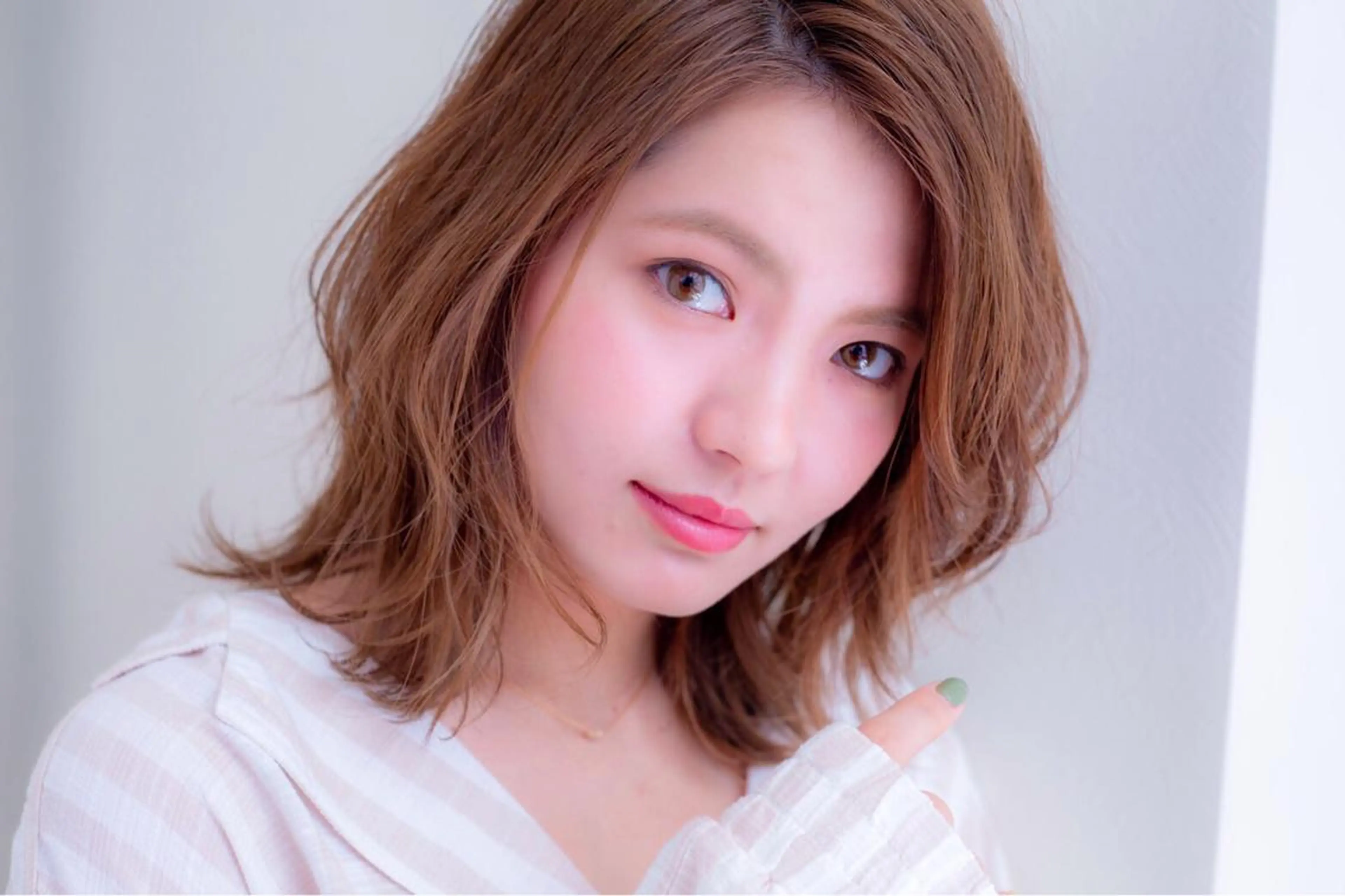 ミディアム カラー パーマ 髪質改善/縮毛矯正/ ボブ/店長/槌矢圭悟のヘアスタイル