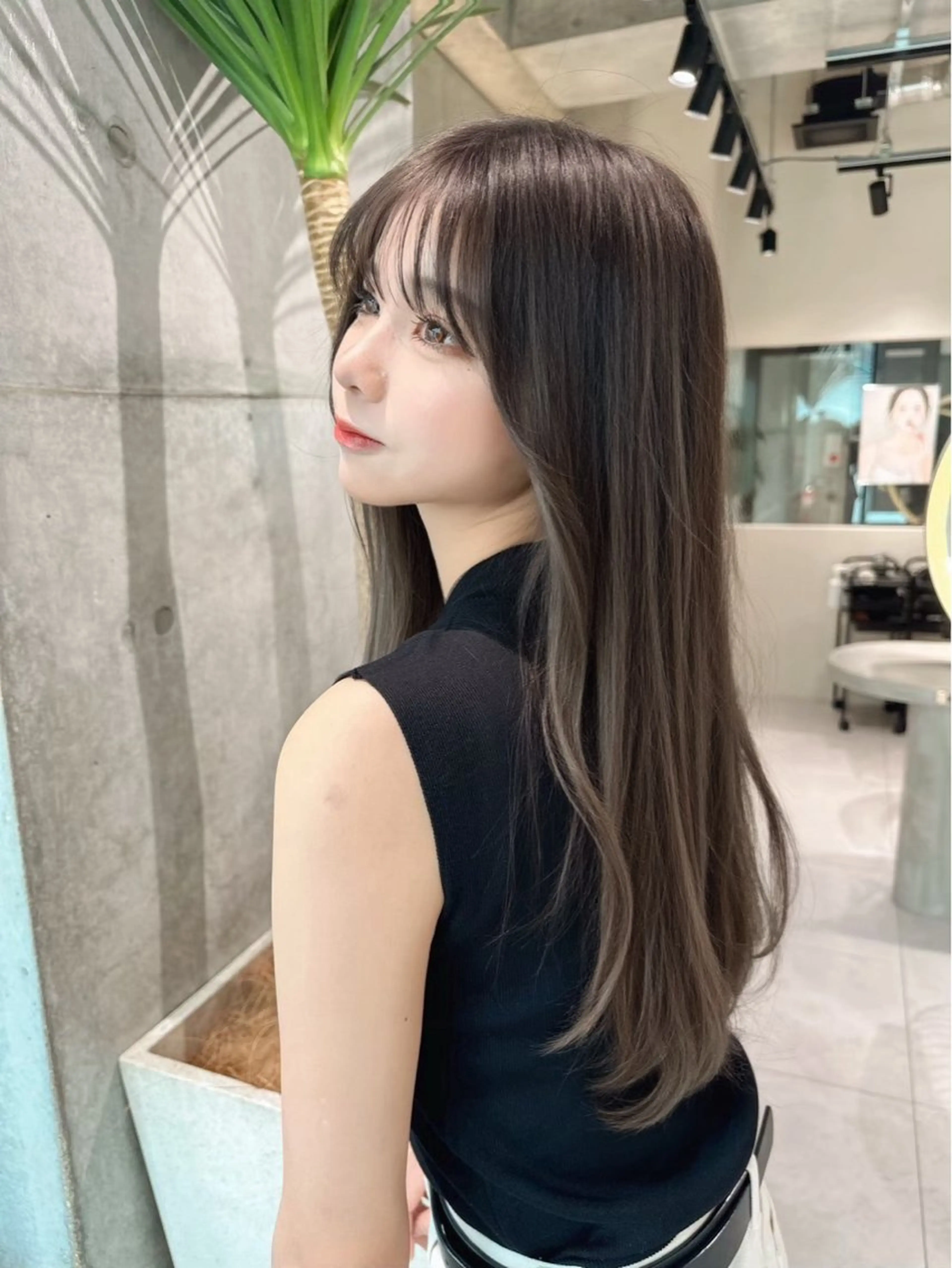 セミロング カラー ハイライトカラー ハイライト カット ✨レイヤー/韓国 /✨ヘア山下　遥のヘアスタイル