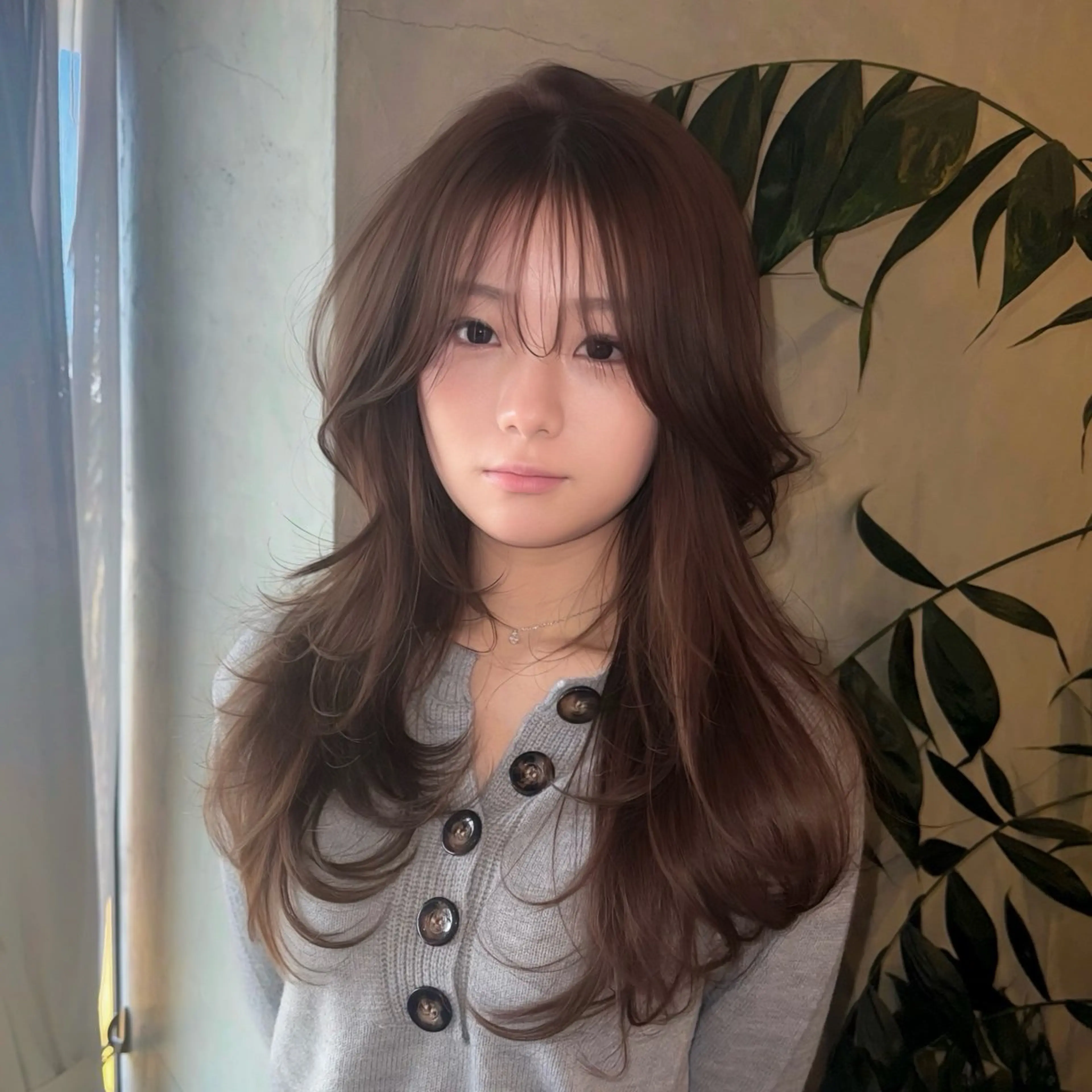 ロング カット ヘアカラー トリートメント ベージュカラー/長岡 レイヤーカット/コウのヘアスタイル