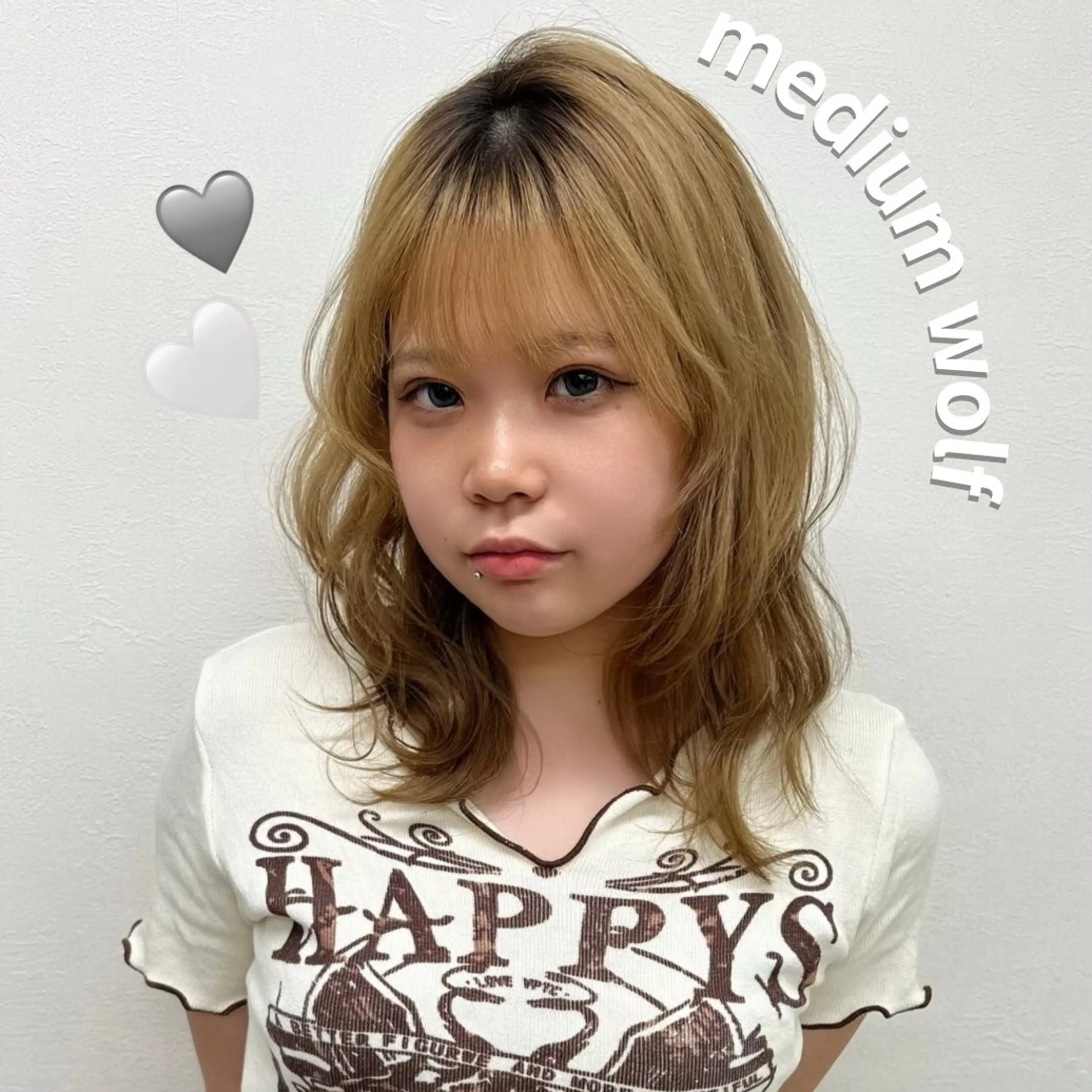 ミディアム HACHI美容室 韓国ヘア　AKARIのヘアスタイル