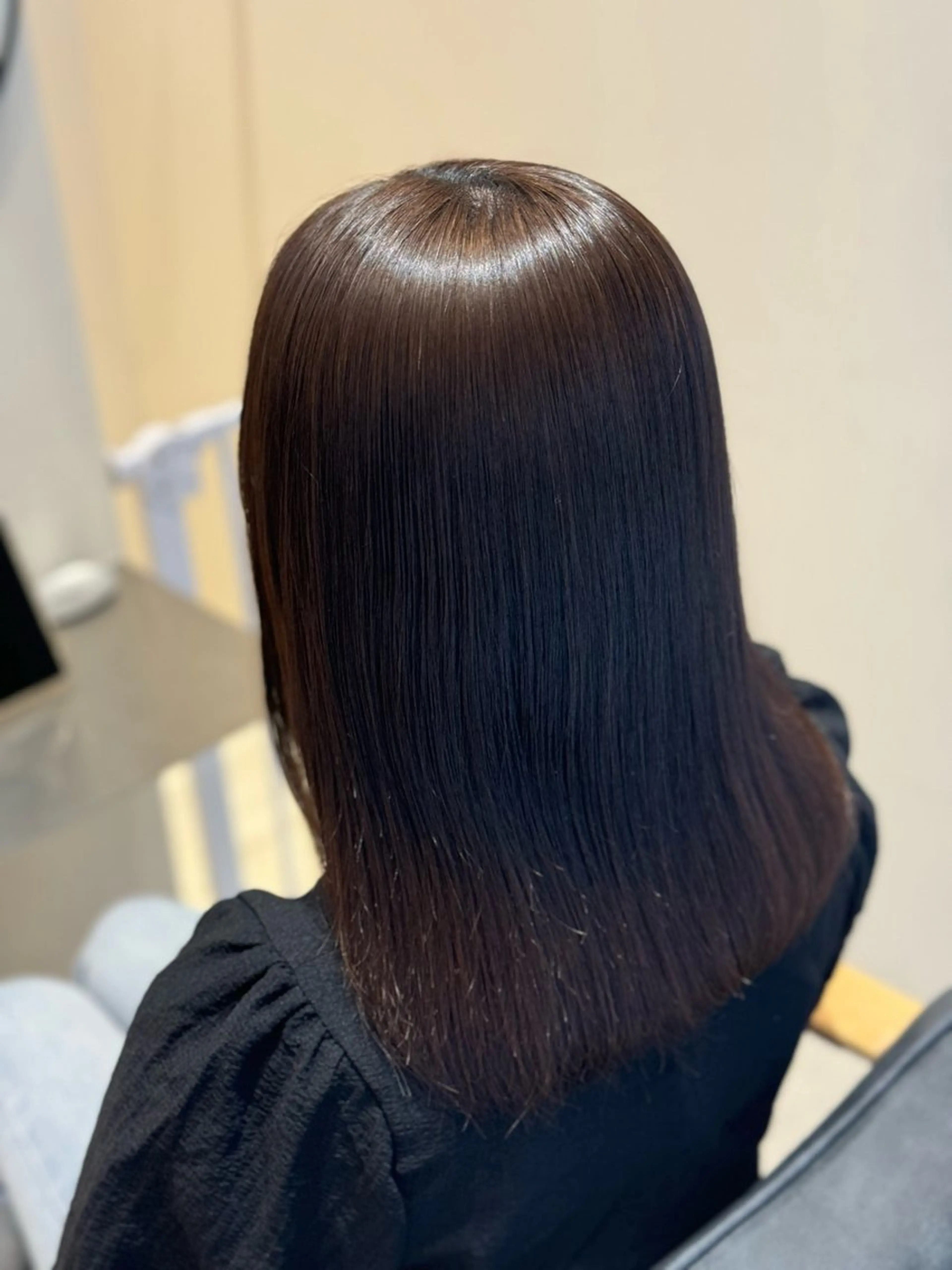 セミロング カット 縮毛矯正 黒島優香🦋 /縮毛矯正/髪質改善のヘアスタイル