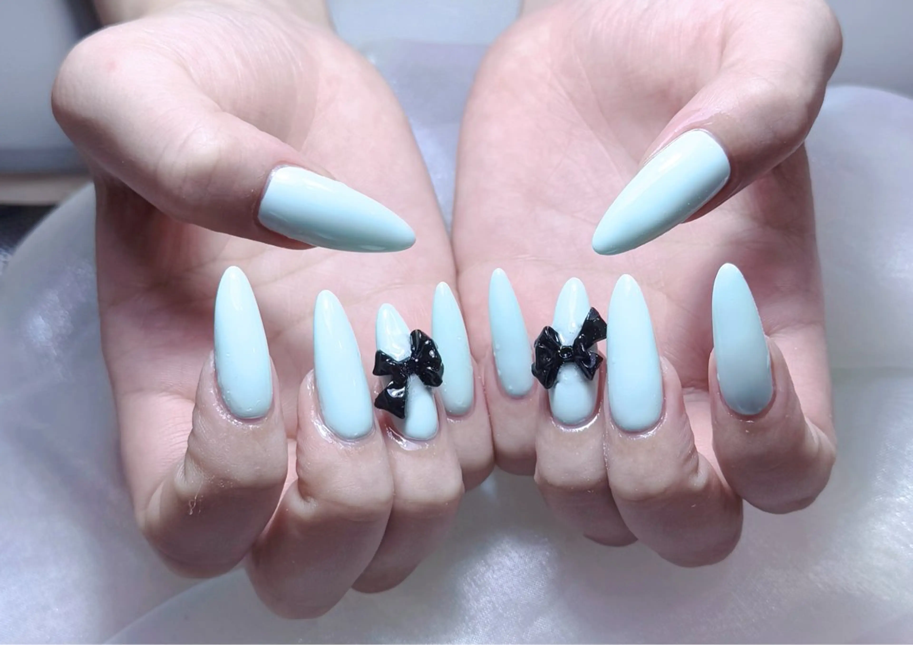 ネイル アートネイル オーロラネイル チークネイル フレンチネイル ガラスフレンチ ハンドネイル 🎀🎀YooLi Nail Salonのネイルデザイン