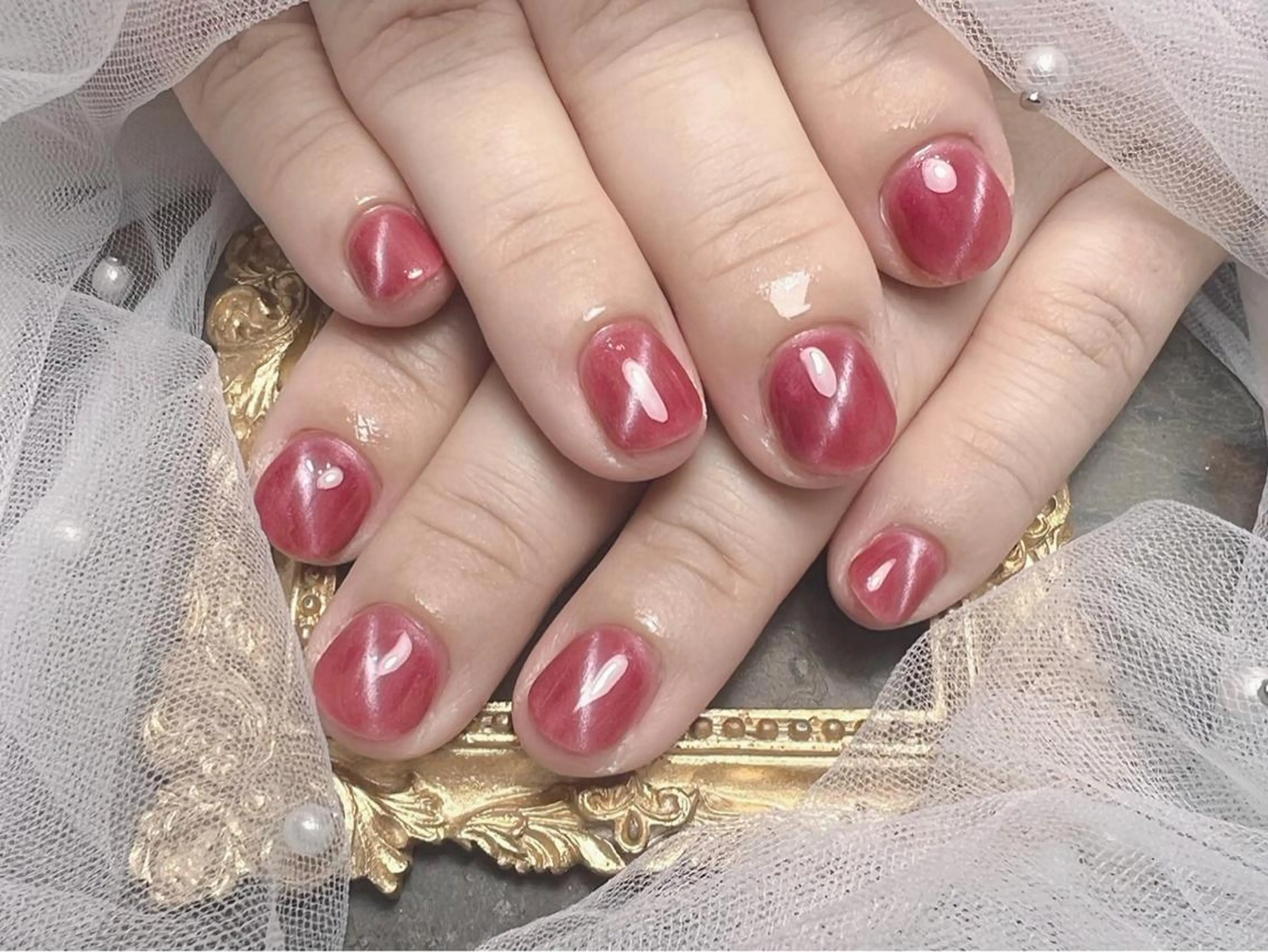 ネイル ハンドネイル マジック ミラーのネイルデザイン