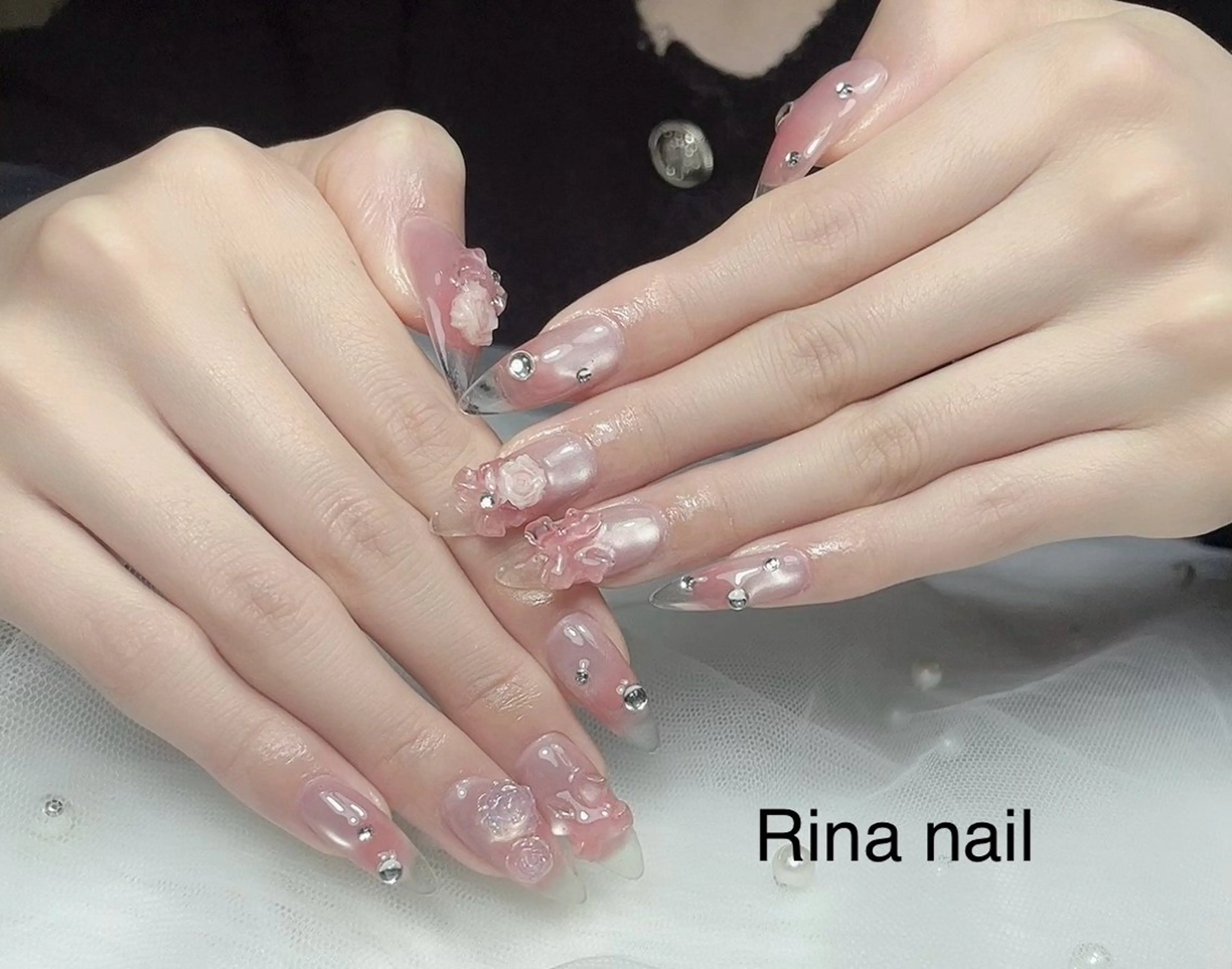 ネイル クリアネイル ハンドネイル リナネイルサロン 松戸八柱所属・リナ ネイルサロンのネイルデザイン