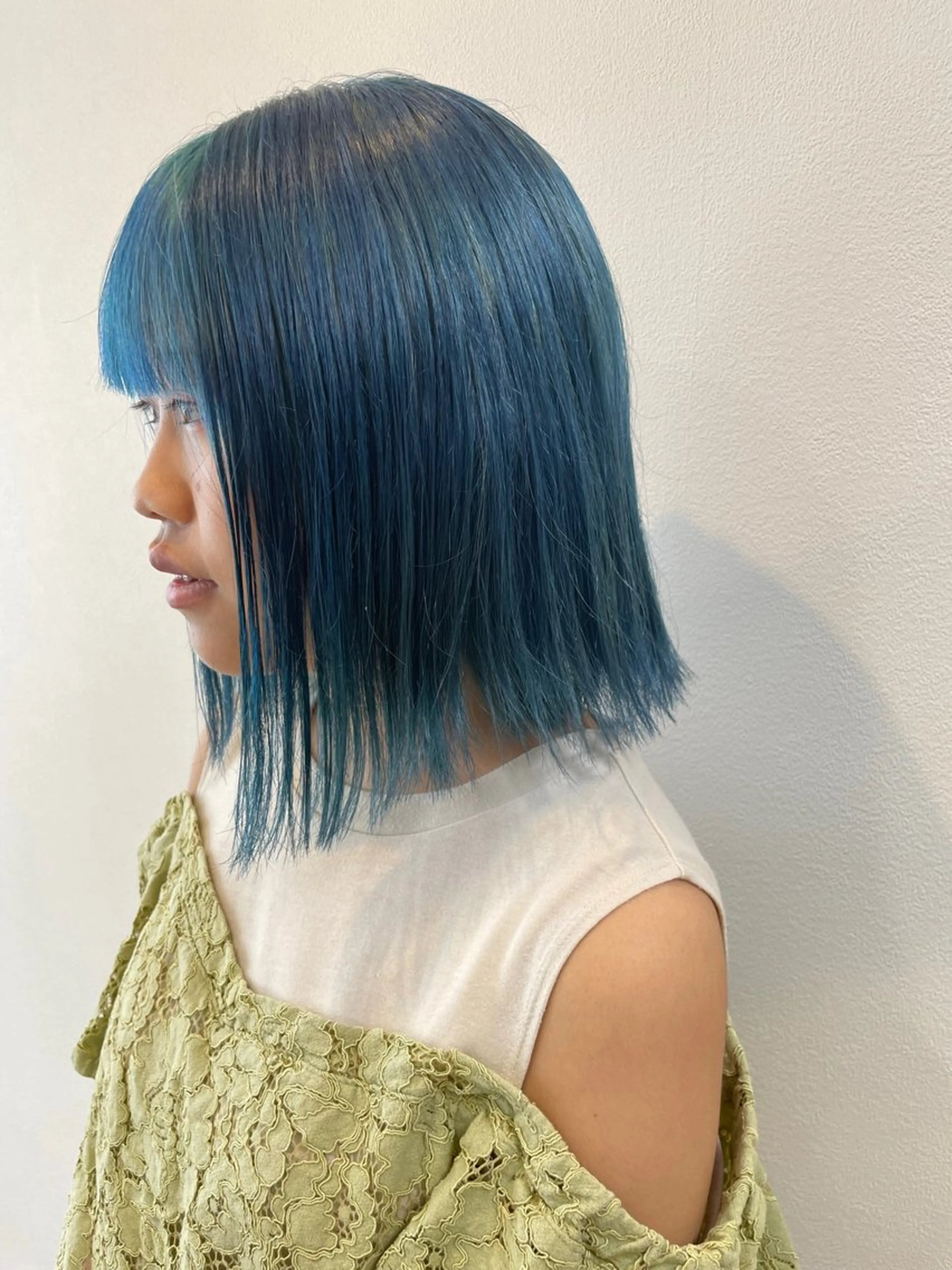 ミディアム カラー ブルーカラー トリートメント 🧬艶髪向井 琉矢🧬のヘアスタイル