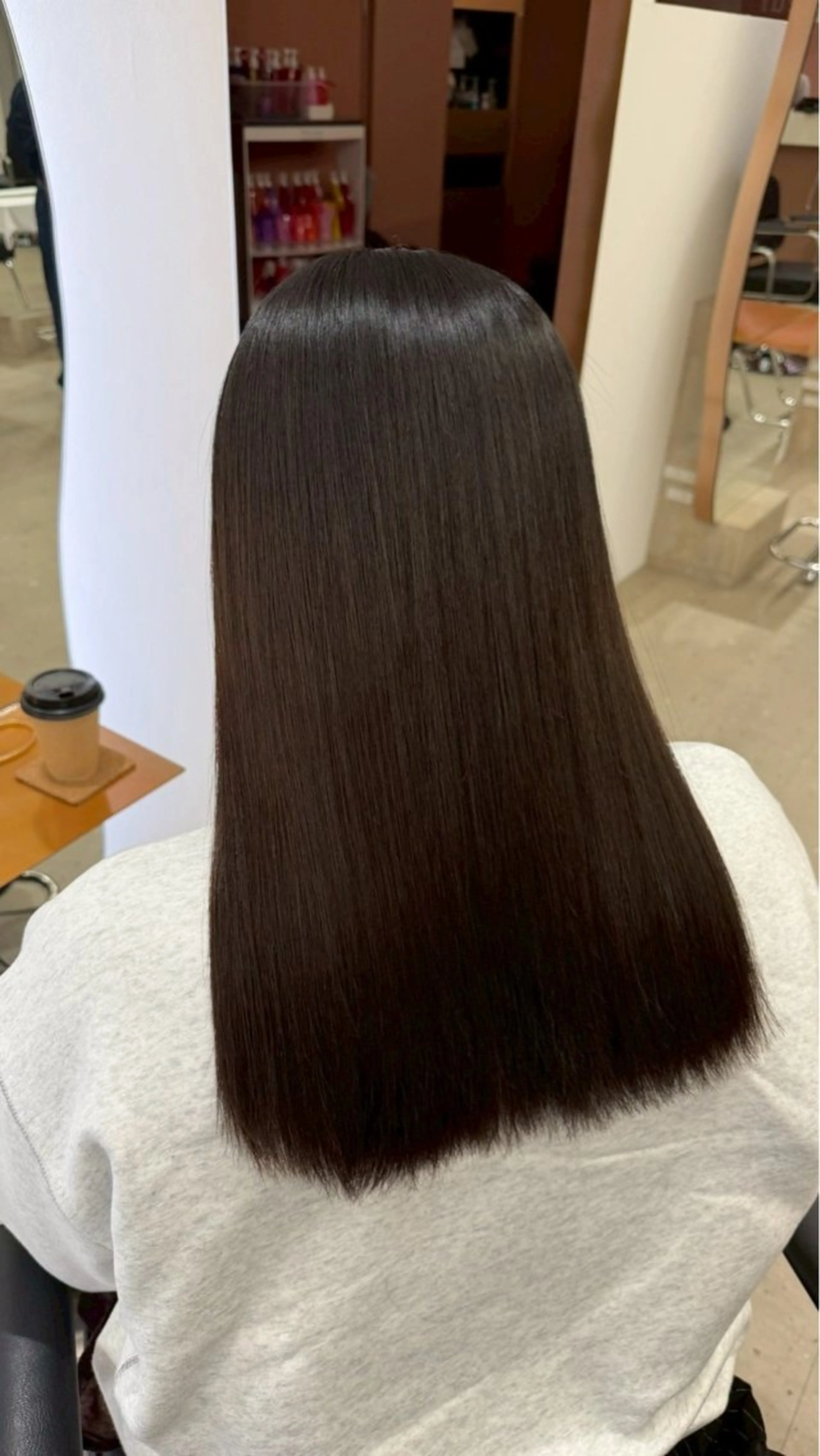 ロング パーマ 縮毛矯正 横嶋 倫のヘアスタイル