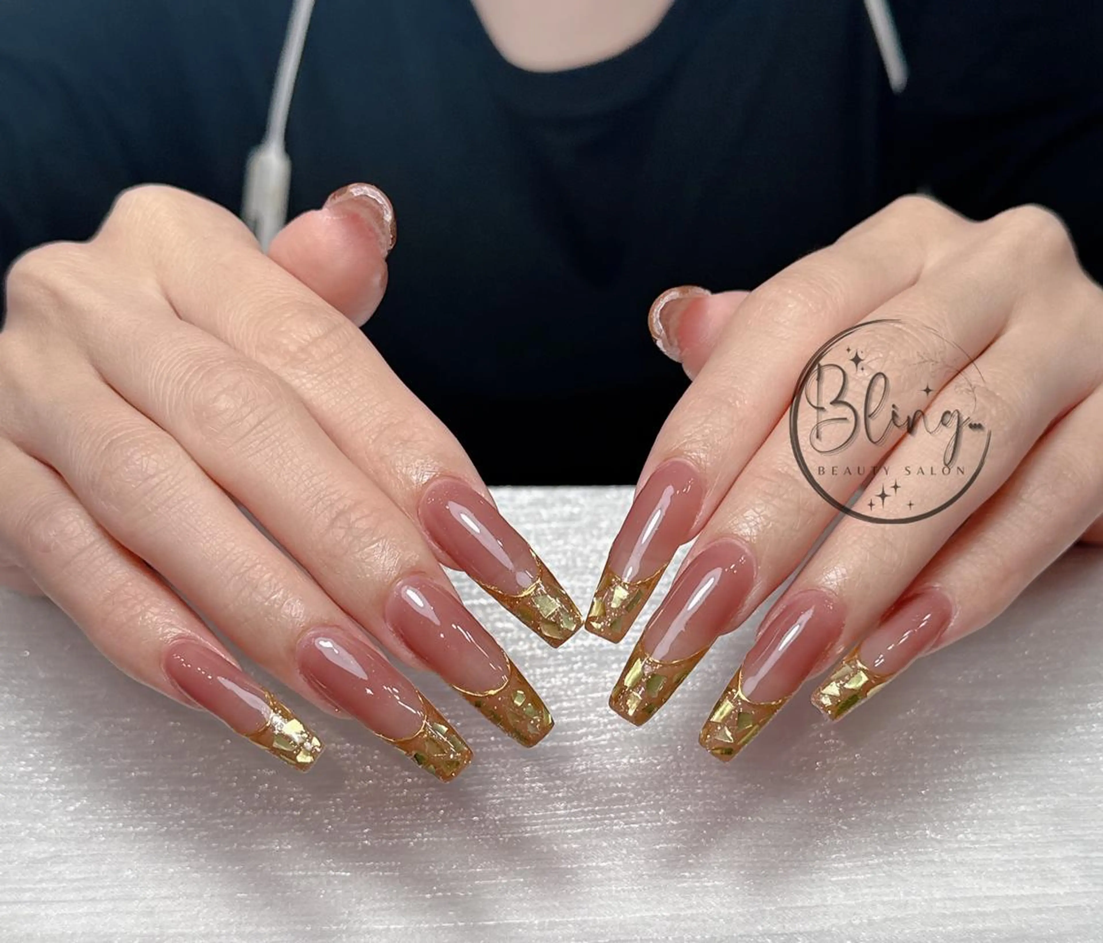 ロング 韓国風ヘア ハンドネイル Bling Salonのネイルデザイン