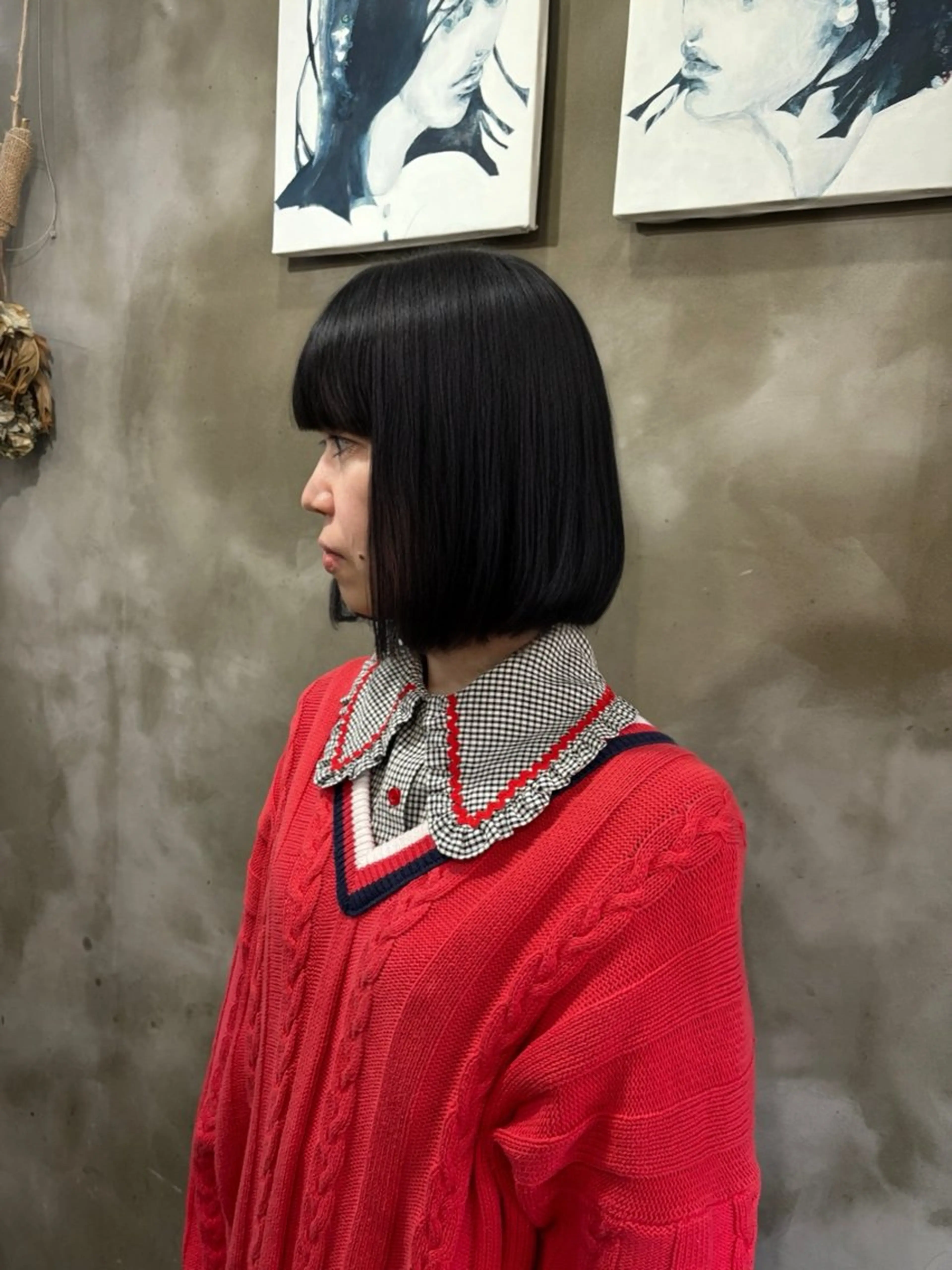 ミディアム ミディアムパーマ 髪質改善 縮毛矯正 Hina🧵/恵比寿 中目黒/透明感カラーのヘアスタイル